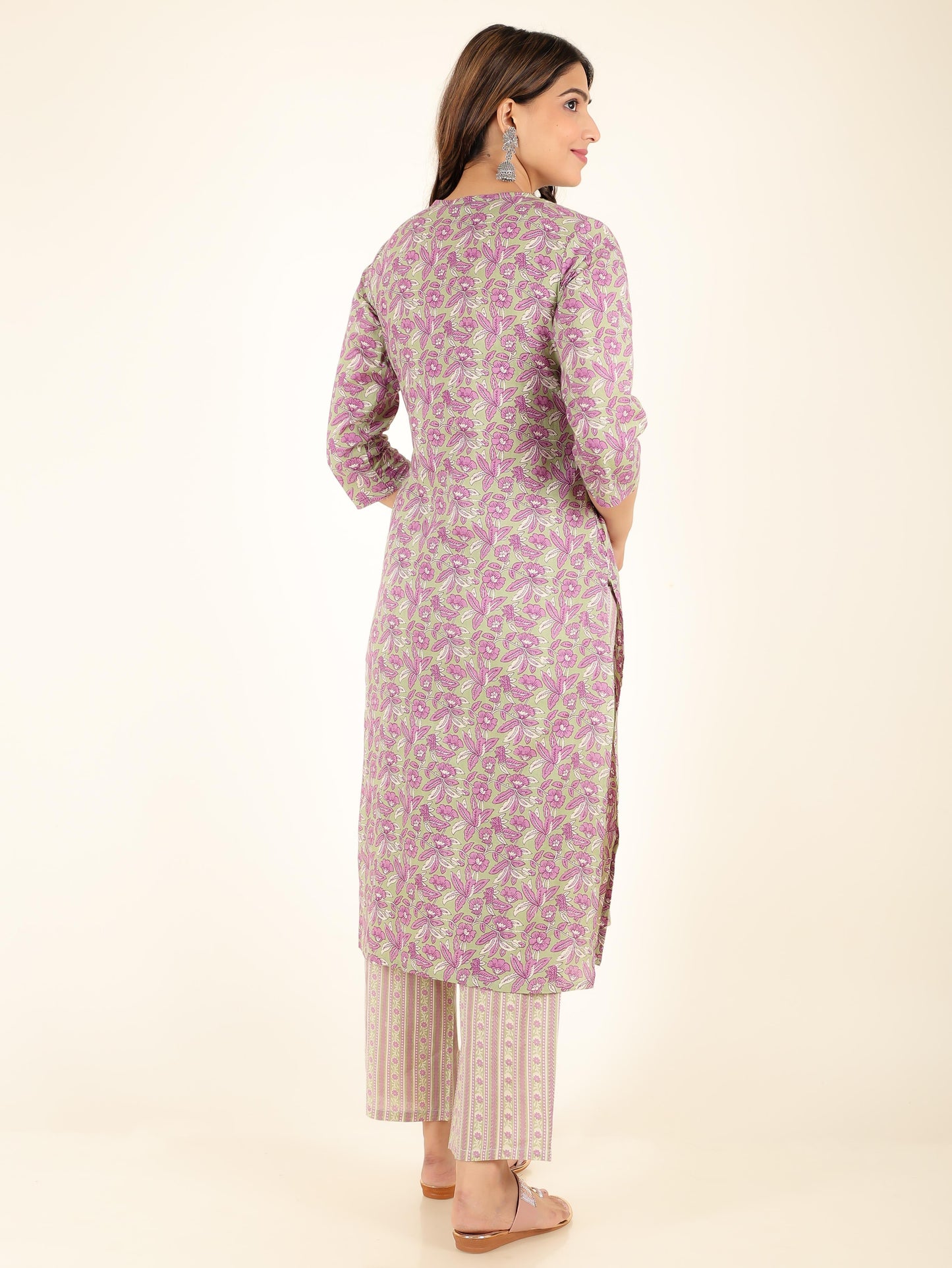 Soft Cotton Floral Kurta