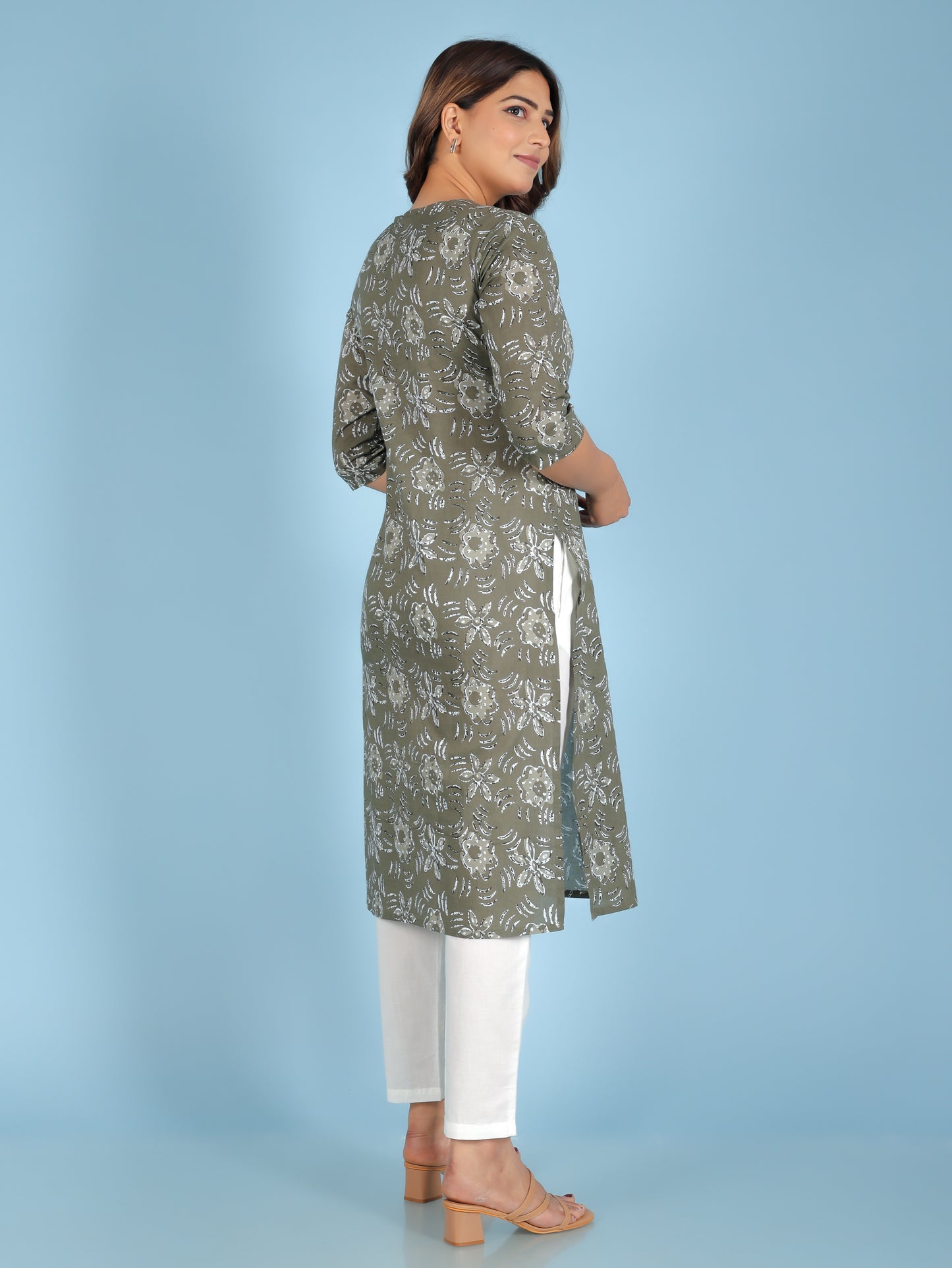 Soft Cotton Floral Kurta