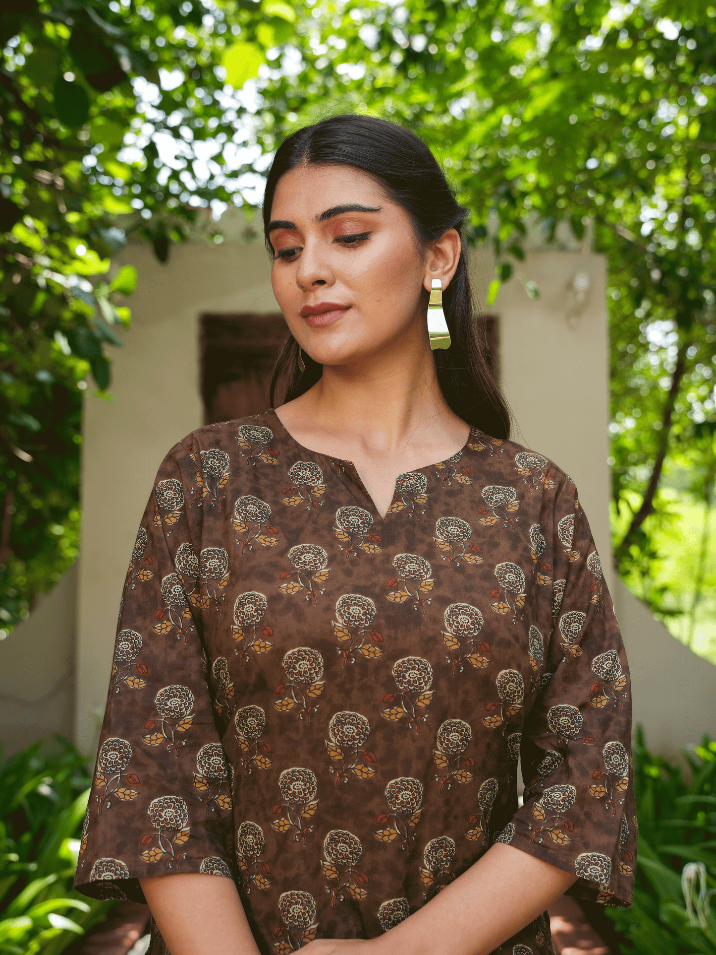 Soft Cotton Floral Kurta