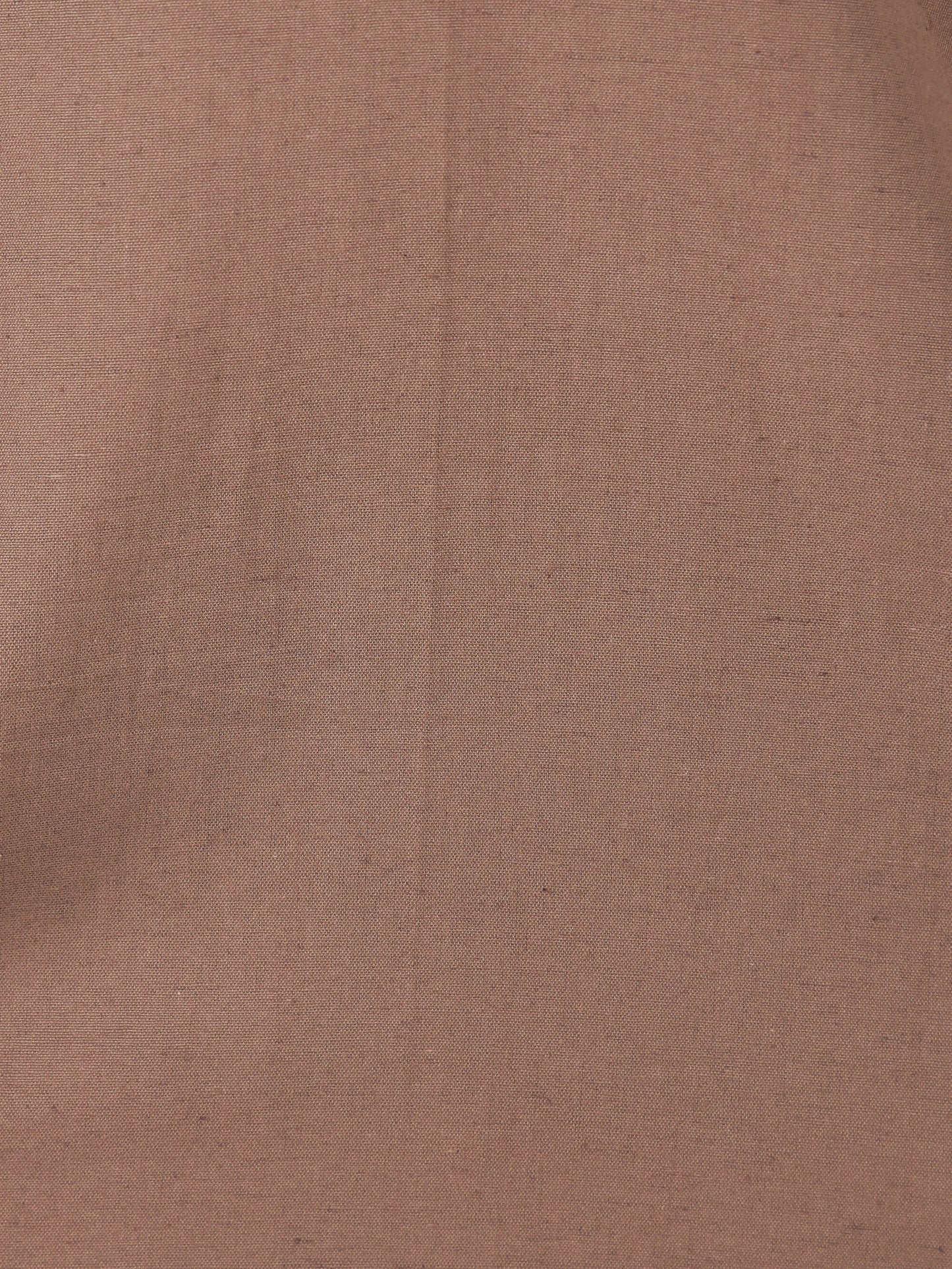 Embroidered Linen Cotton Solid Straight Brown Kurta