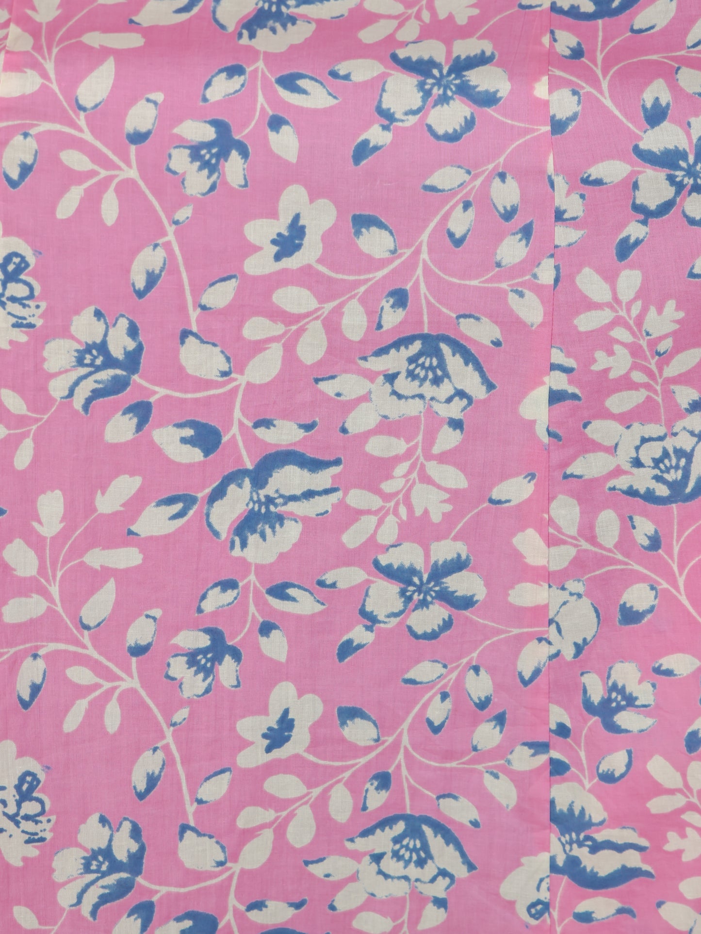 Embroidered Soft Cotton Floral Panelled Pink Kurta