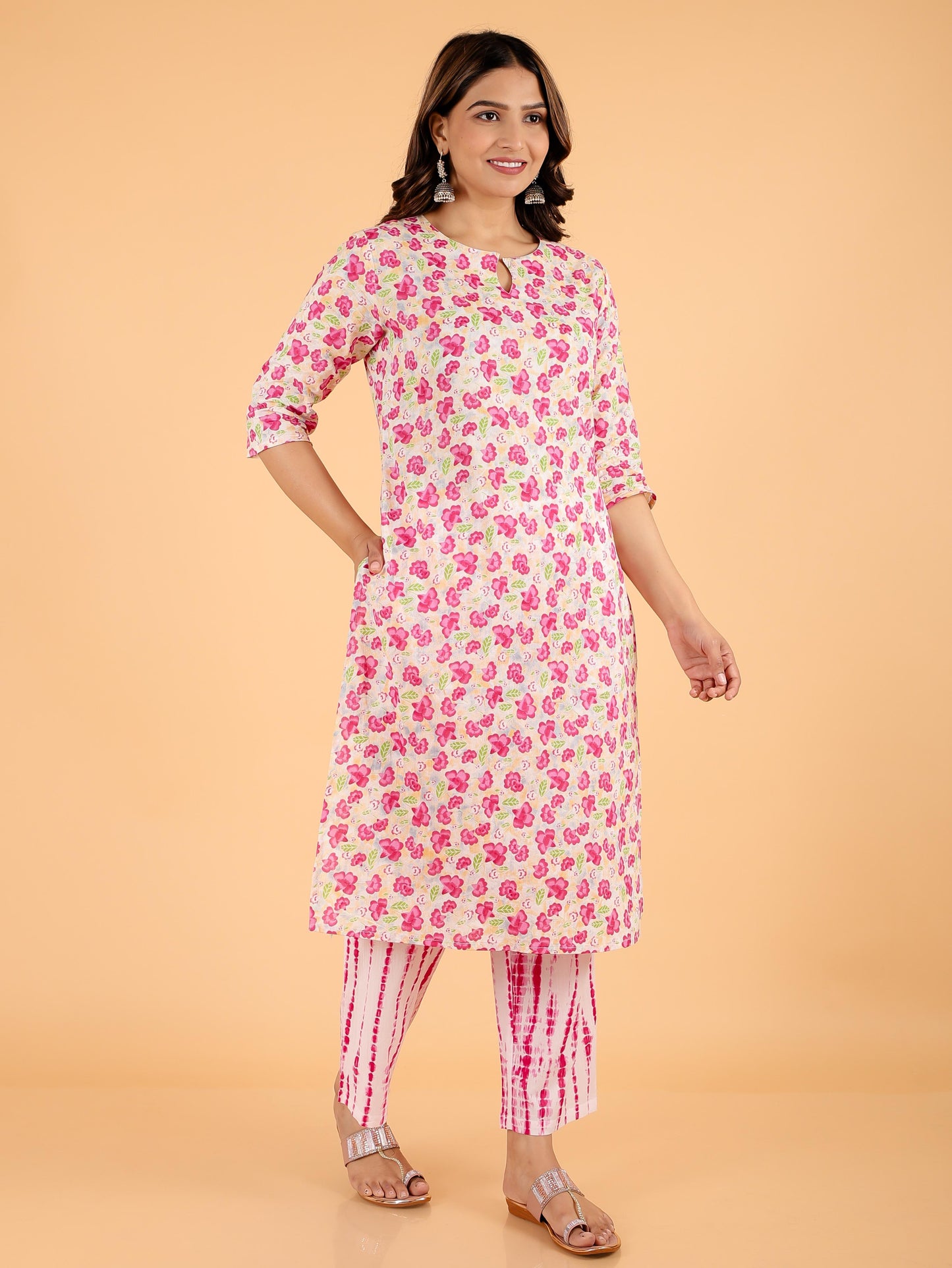 Soft Cotton Floral Kurta