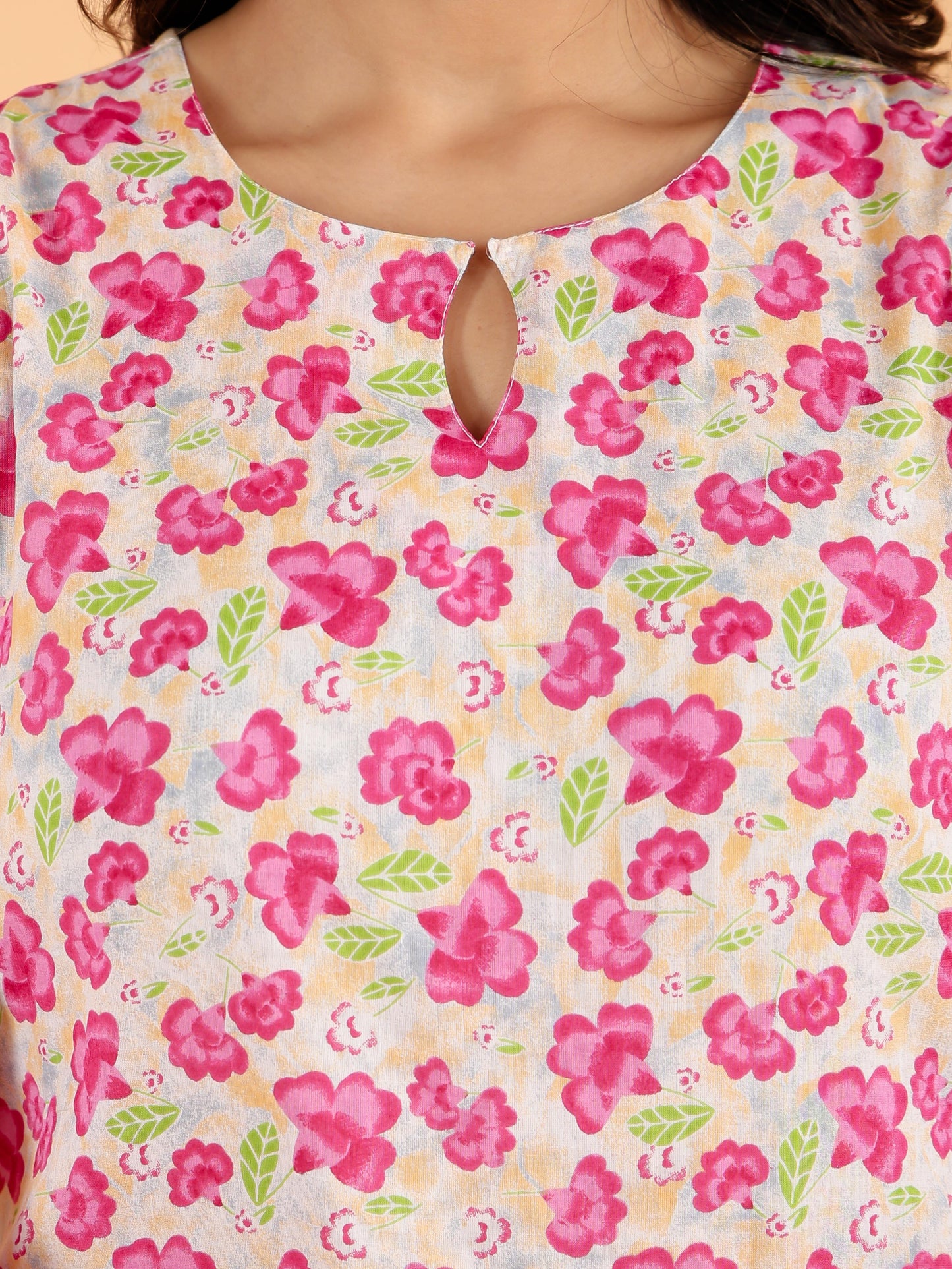 Soft Cotton Floral Kurta