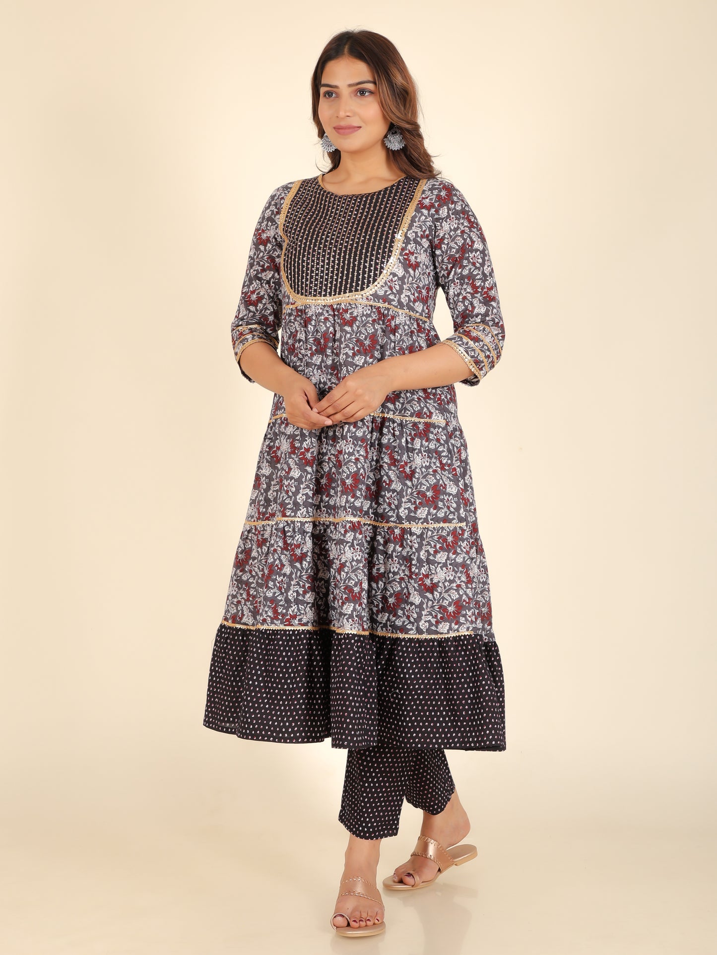 Soft Cotton Floral Kurta