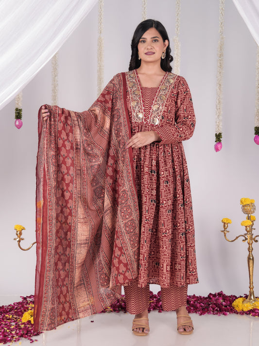 Cotton Voile Striped Red Dupatta