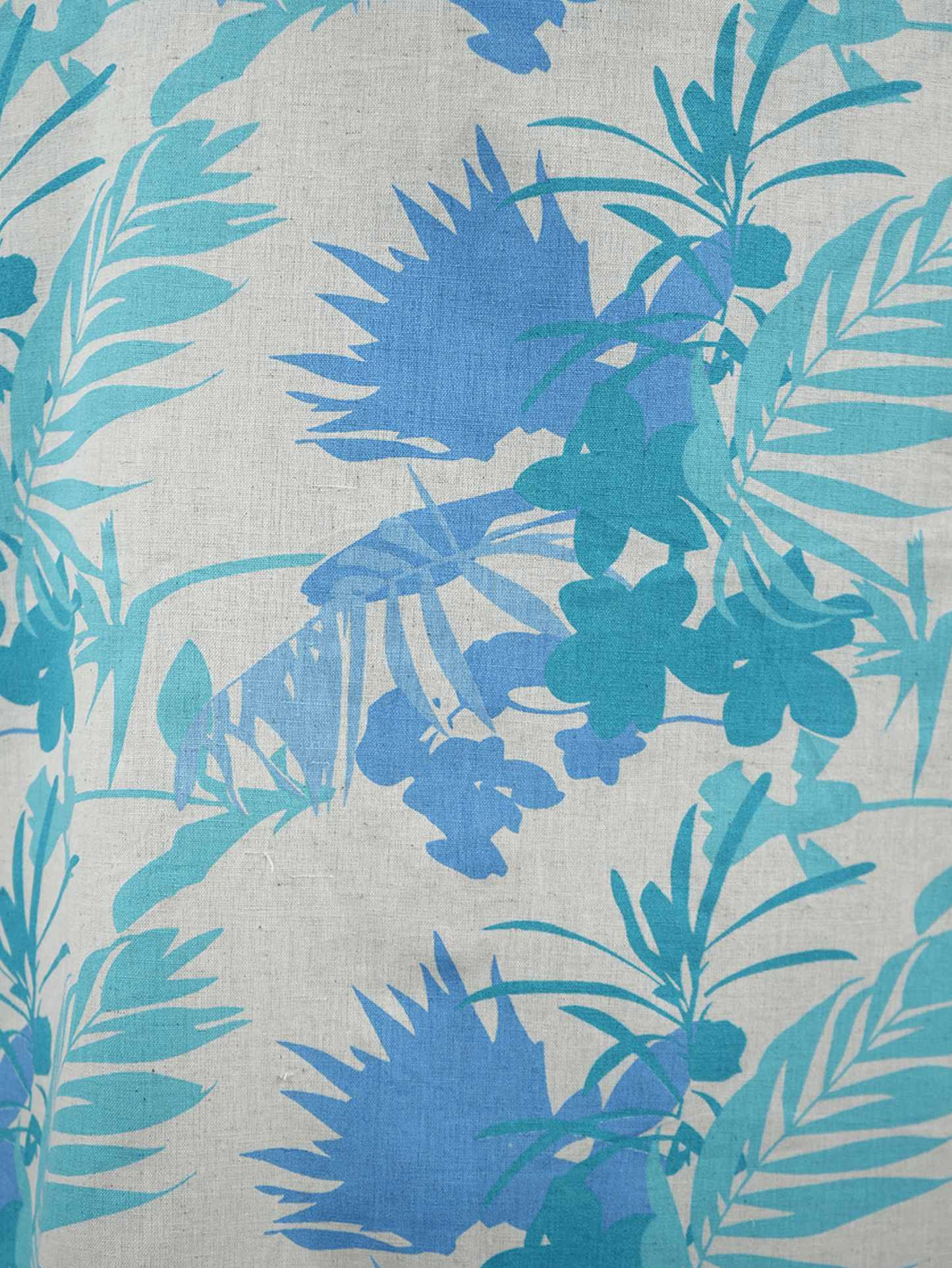 Linen Cotton Foliage Straight Off White Kurta