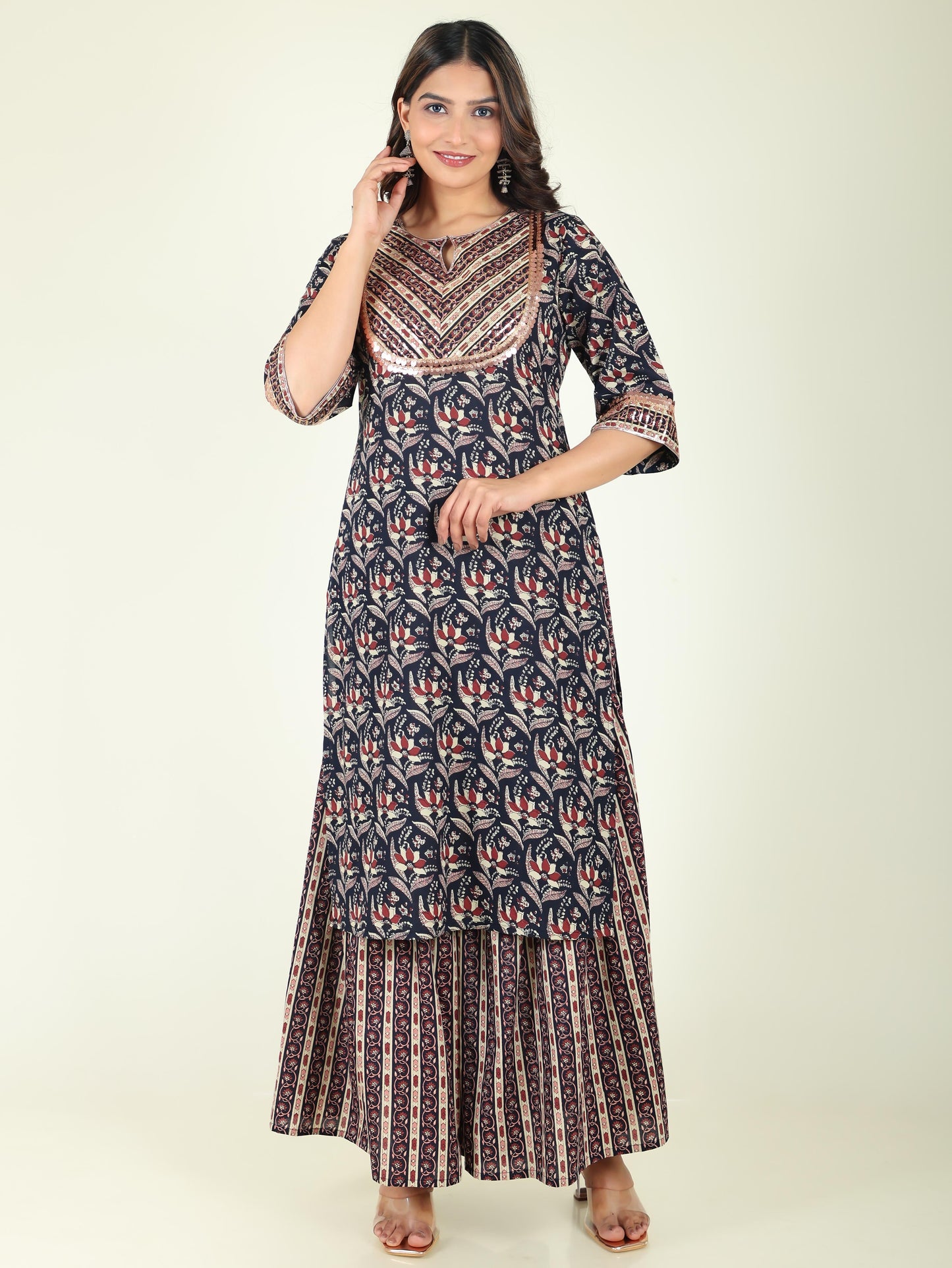 Soft Cotton Floral Kurta