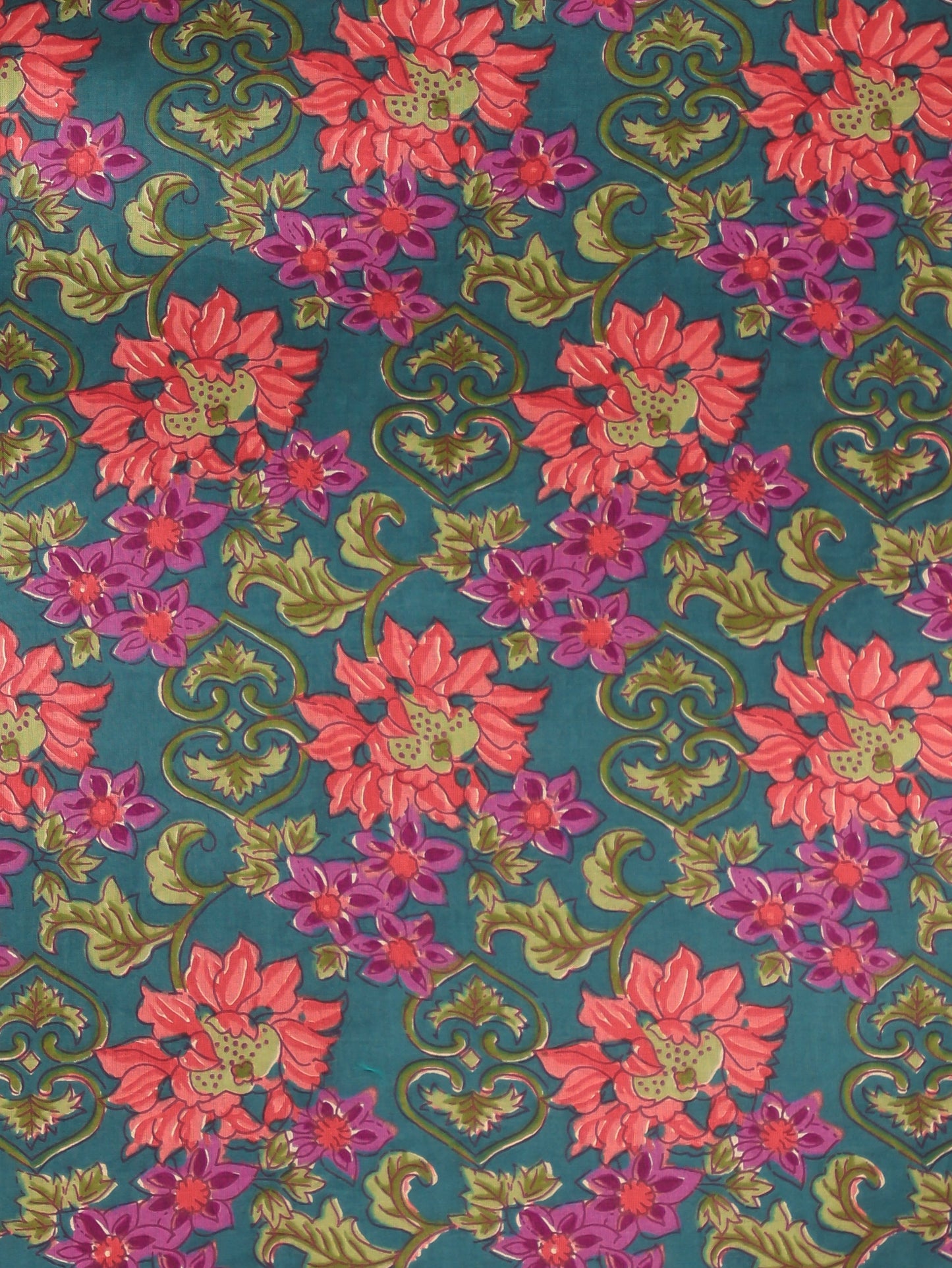 Embroidered Soft Cotton Floral Straight Green Kurta