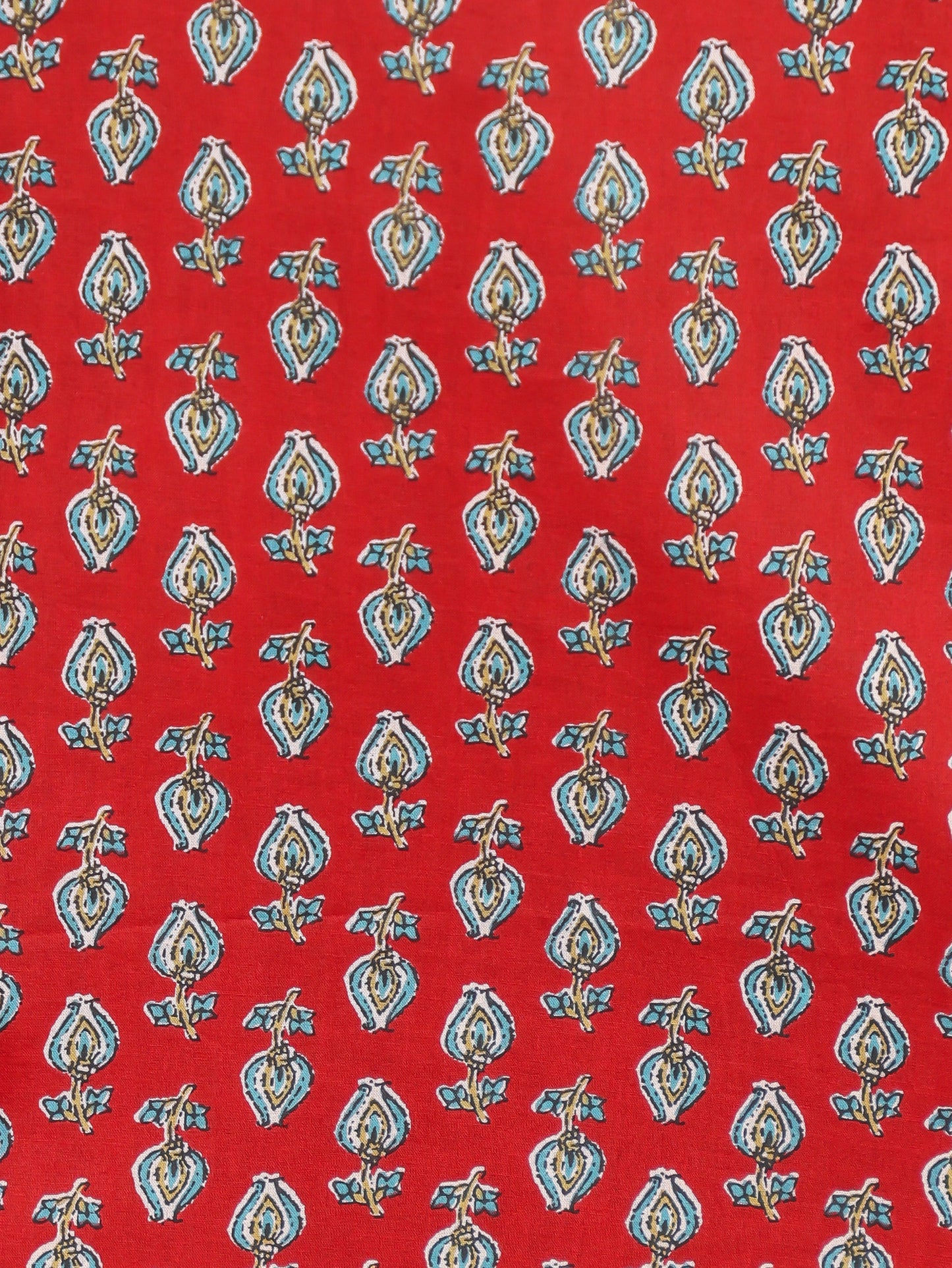 Embroidered Soft Cotton Floral Straight Red Kurta