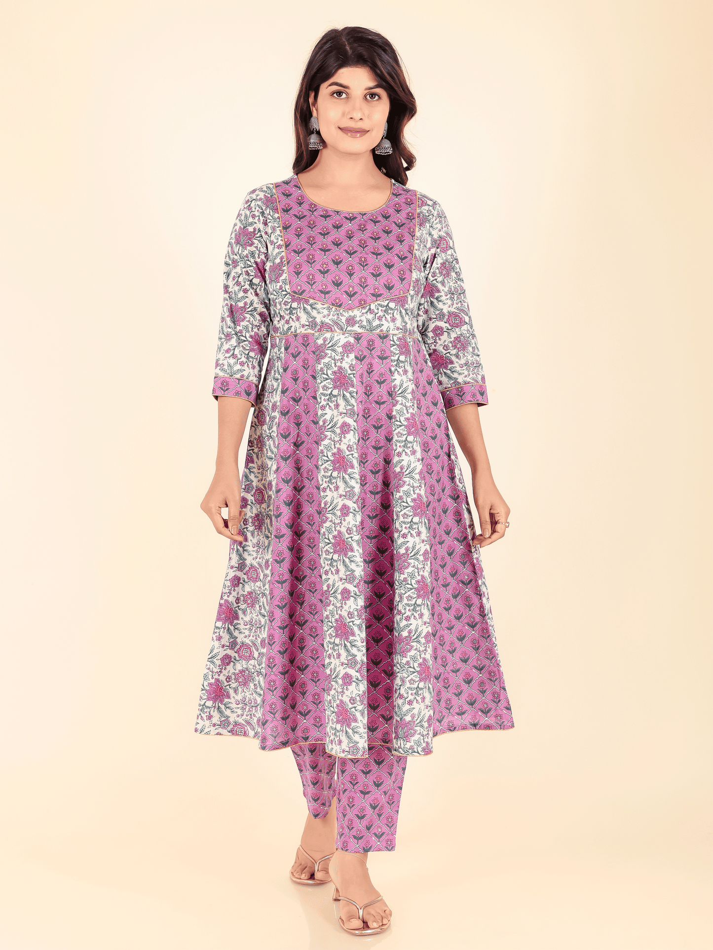 Soft Cotton Floral Kurta