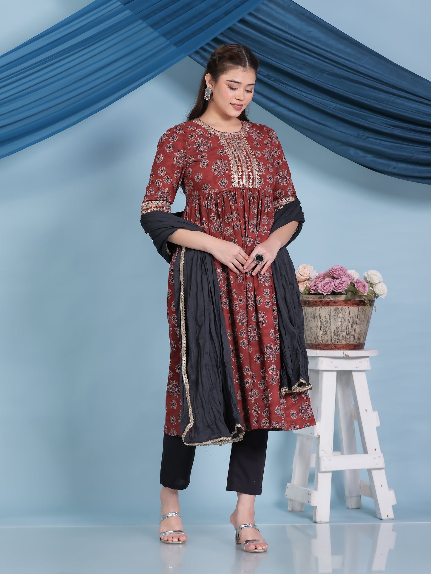 Cotton Voile Solid Black Dupatta