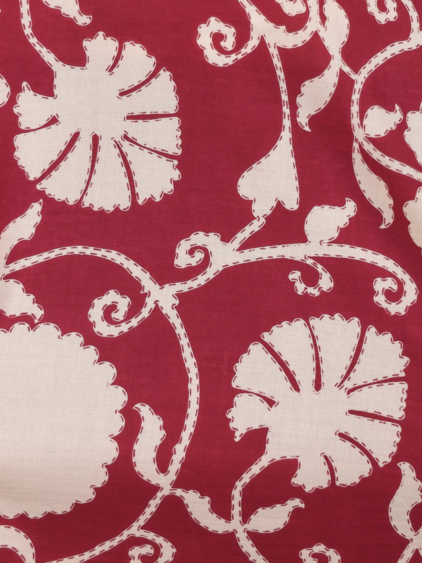 Soft Cotton Floral Flared Rust Dress