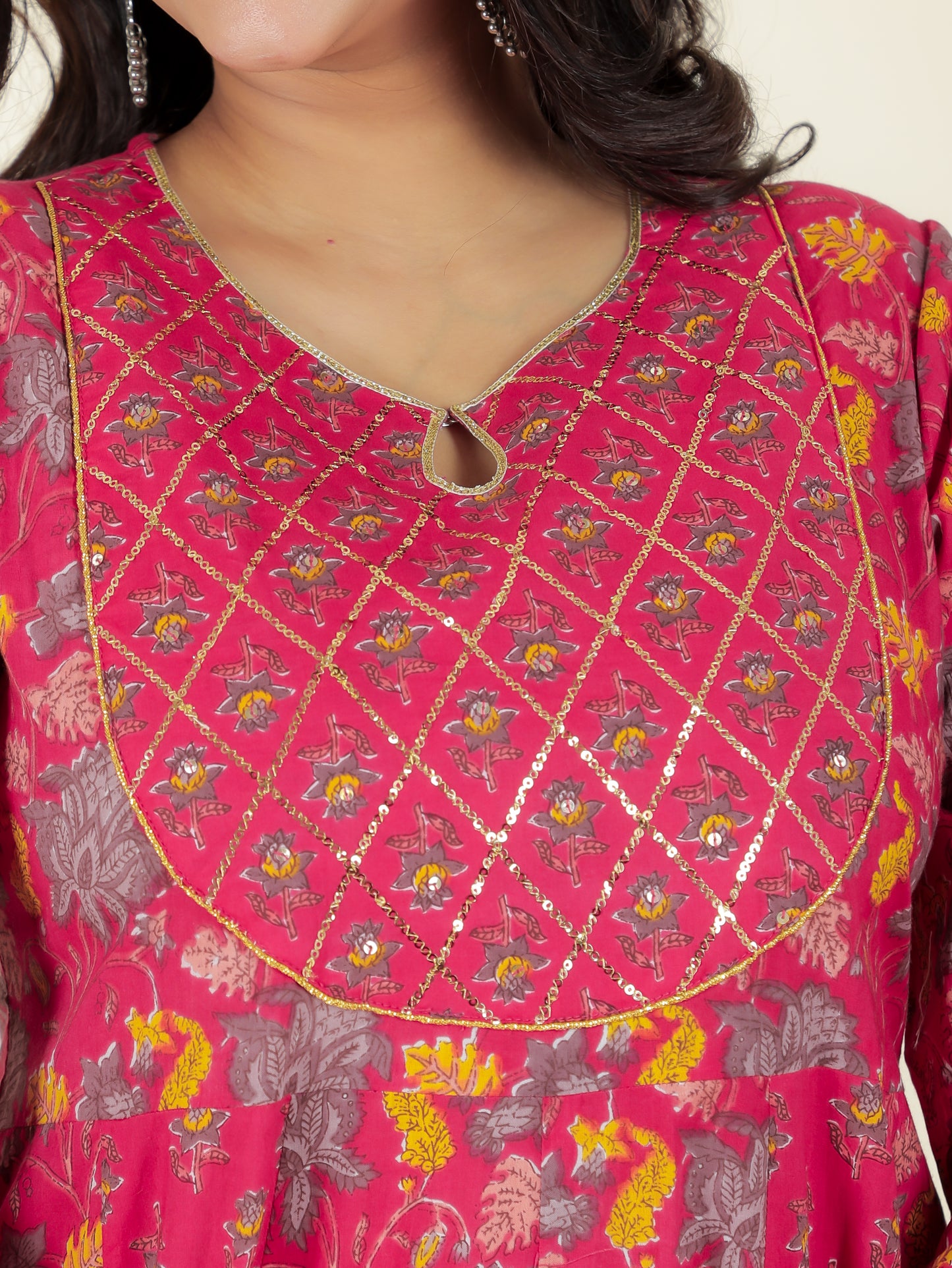 Soft Cotton Floral Kurta