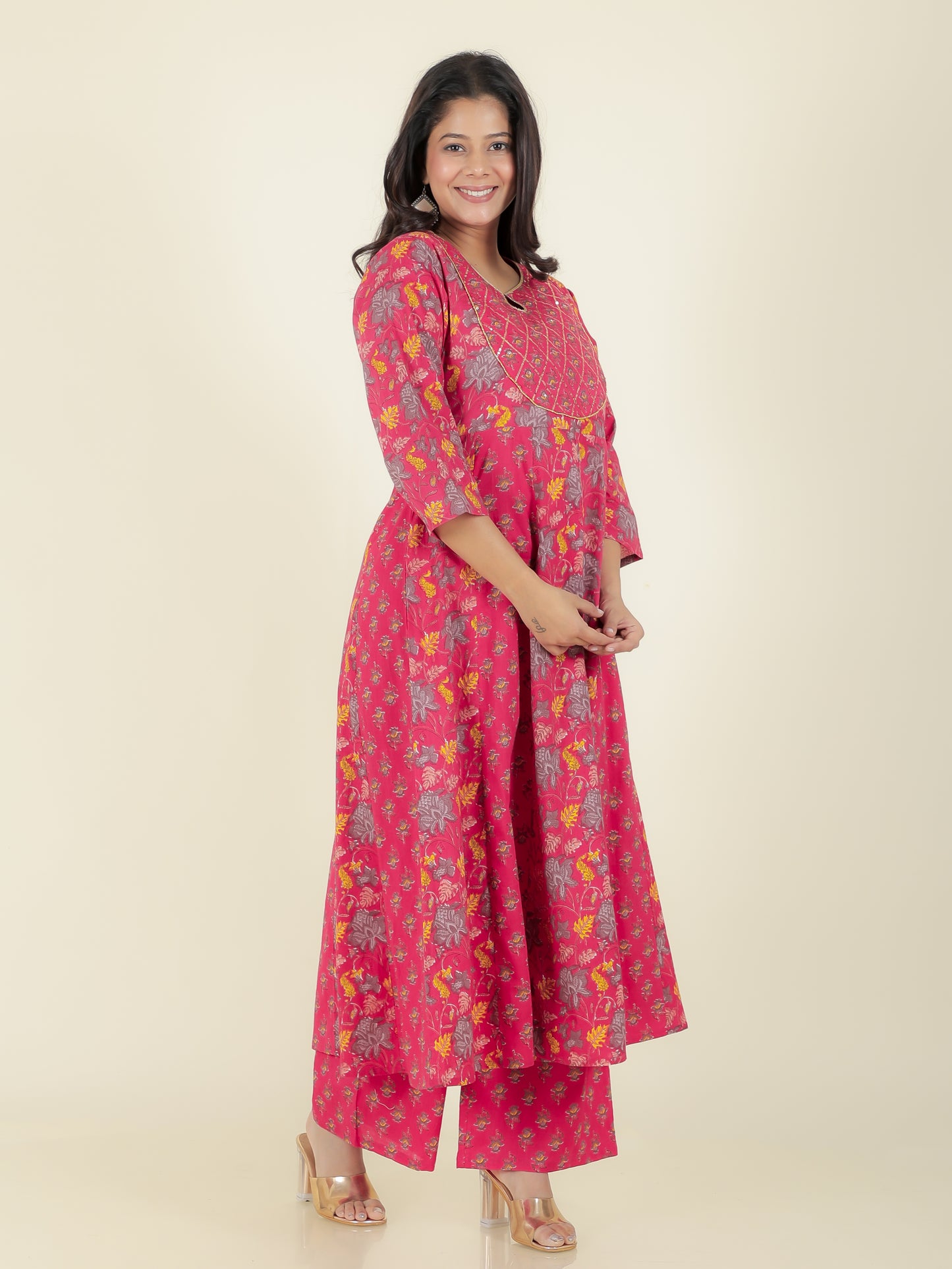 Soft Cotton Floral Kurta