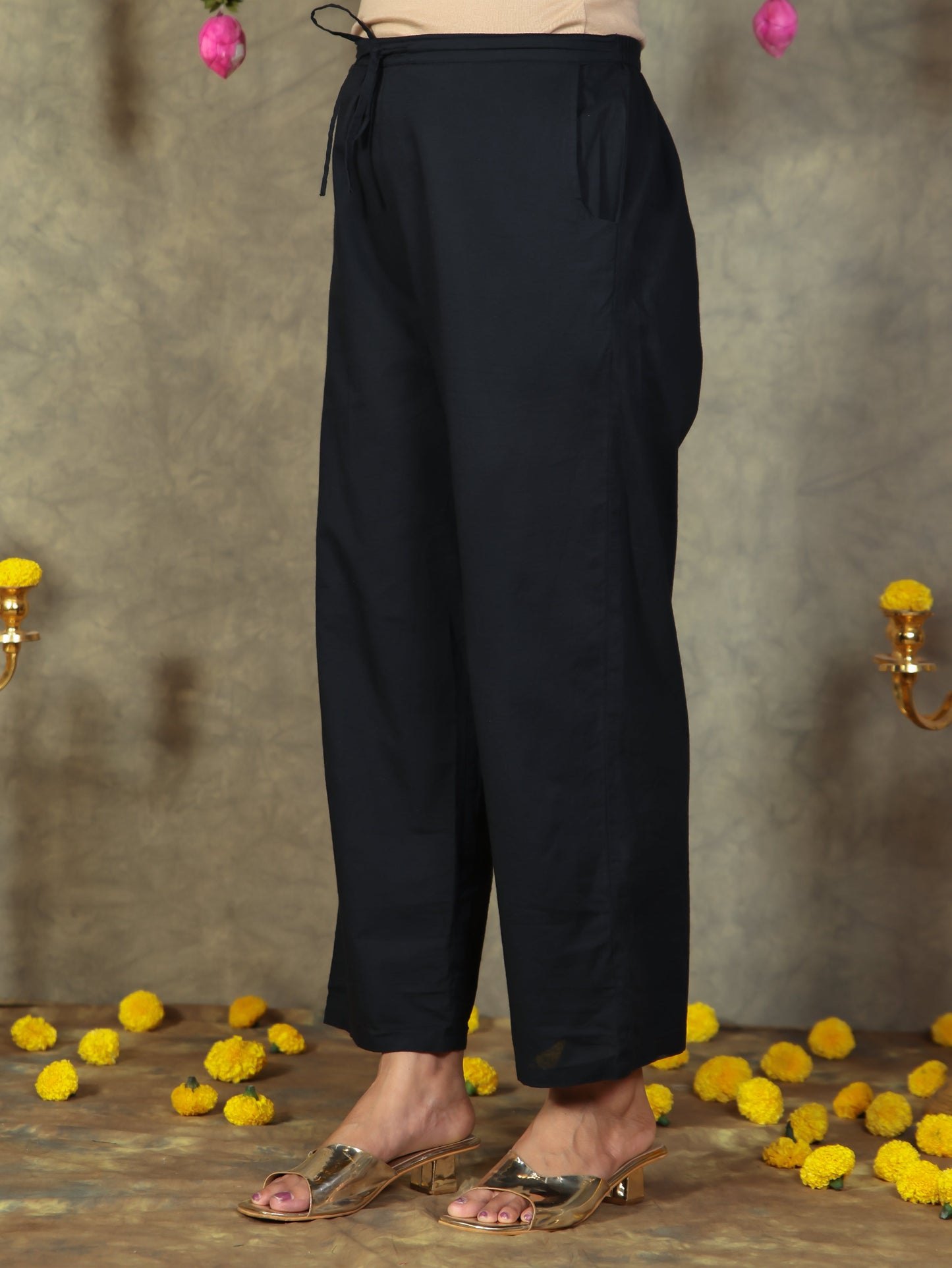 Embroidered Soft Cotton Floral Flared Maroon Kurta
