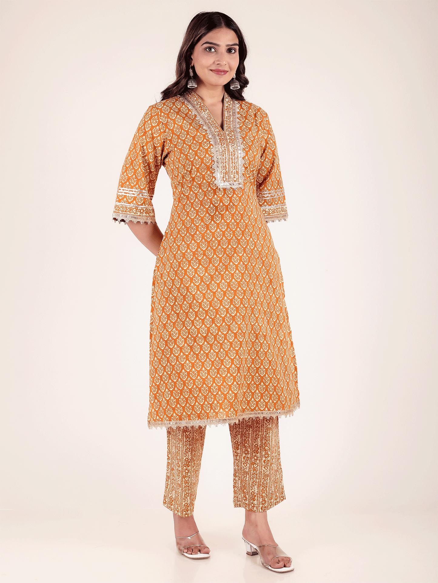 Soft Cotton Floral Kurta