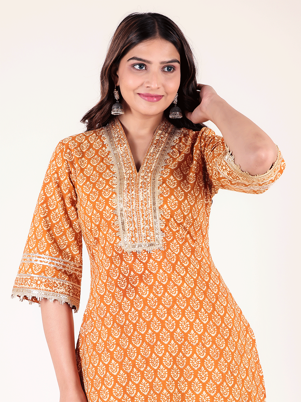 Soft Cotton Floral Kurta