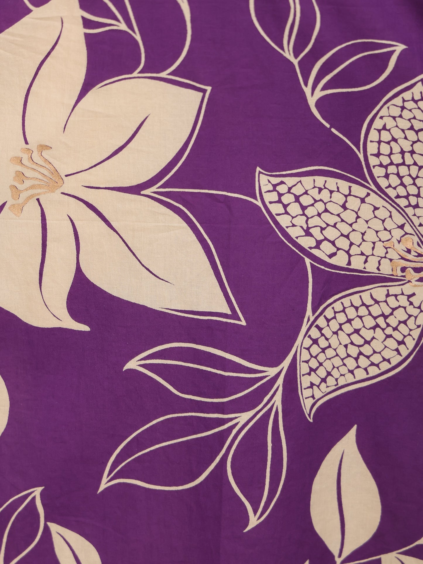 Soft Cotton Floral Straight Purple Kurta