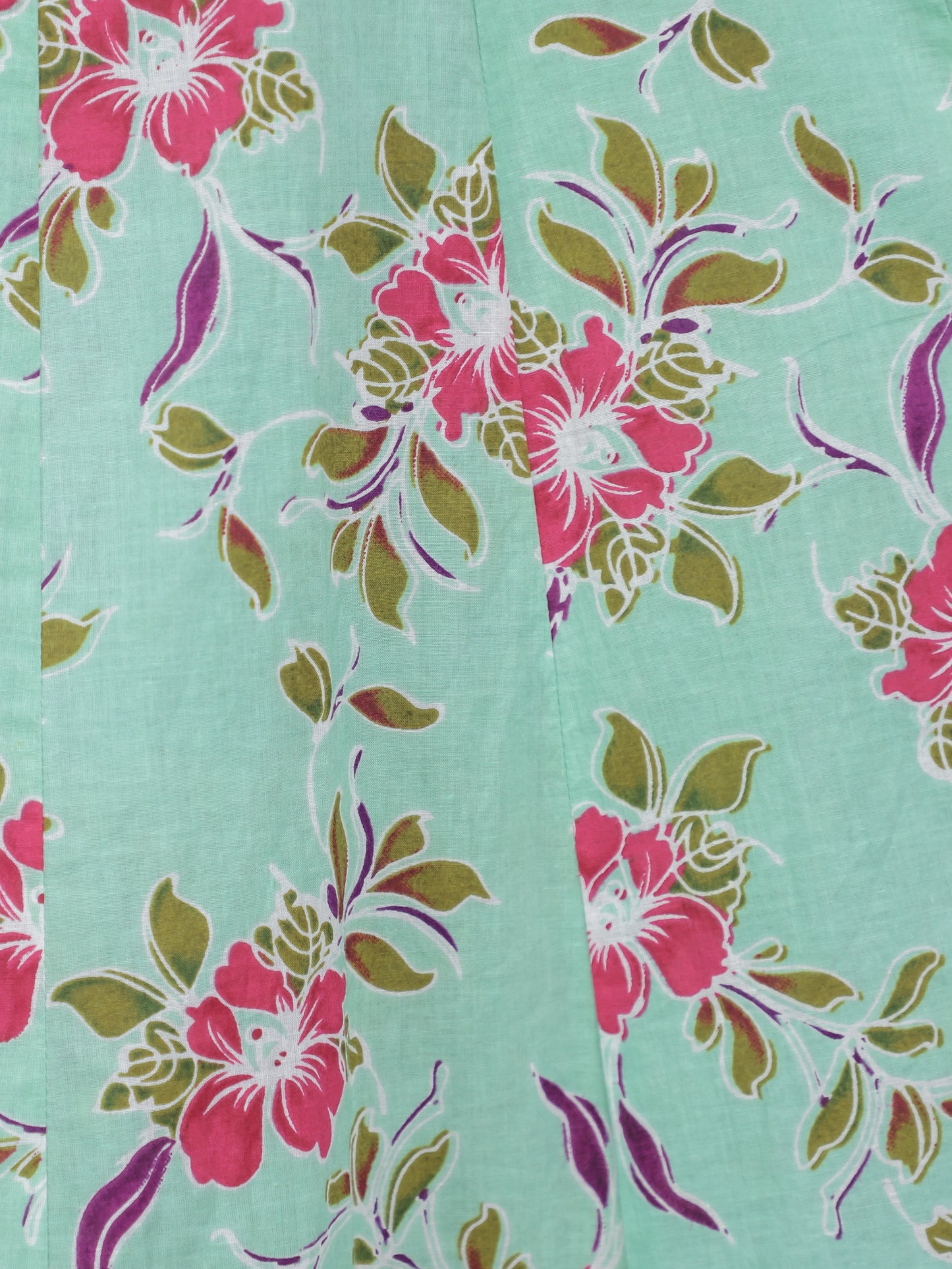Soft Cotton Floral Angrakha Green Kurta