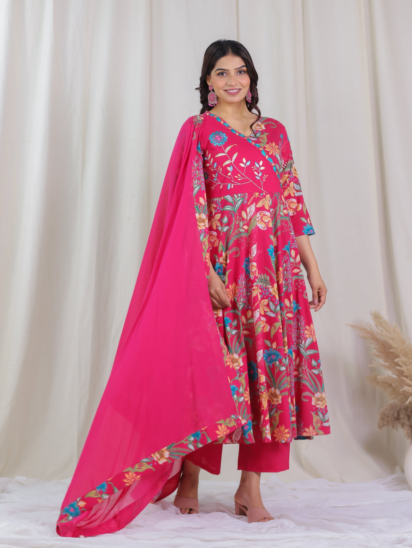 Cotton Voile Solid Pink Dupatta