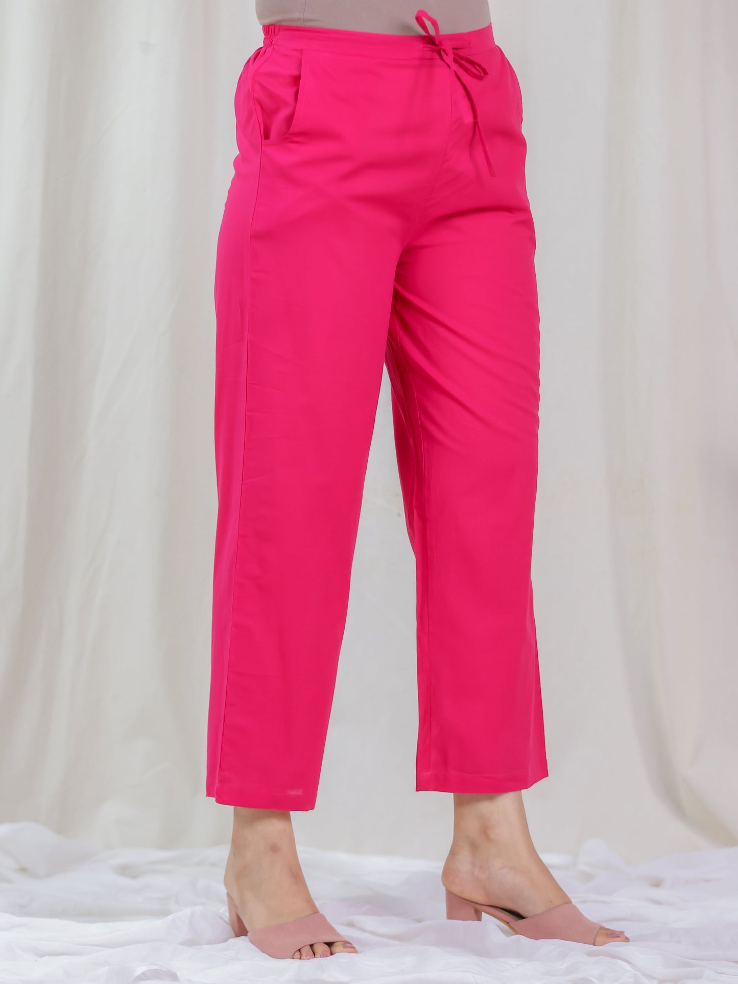 Embroidered Soft Cotton Floral Angrakha Pink Kurta