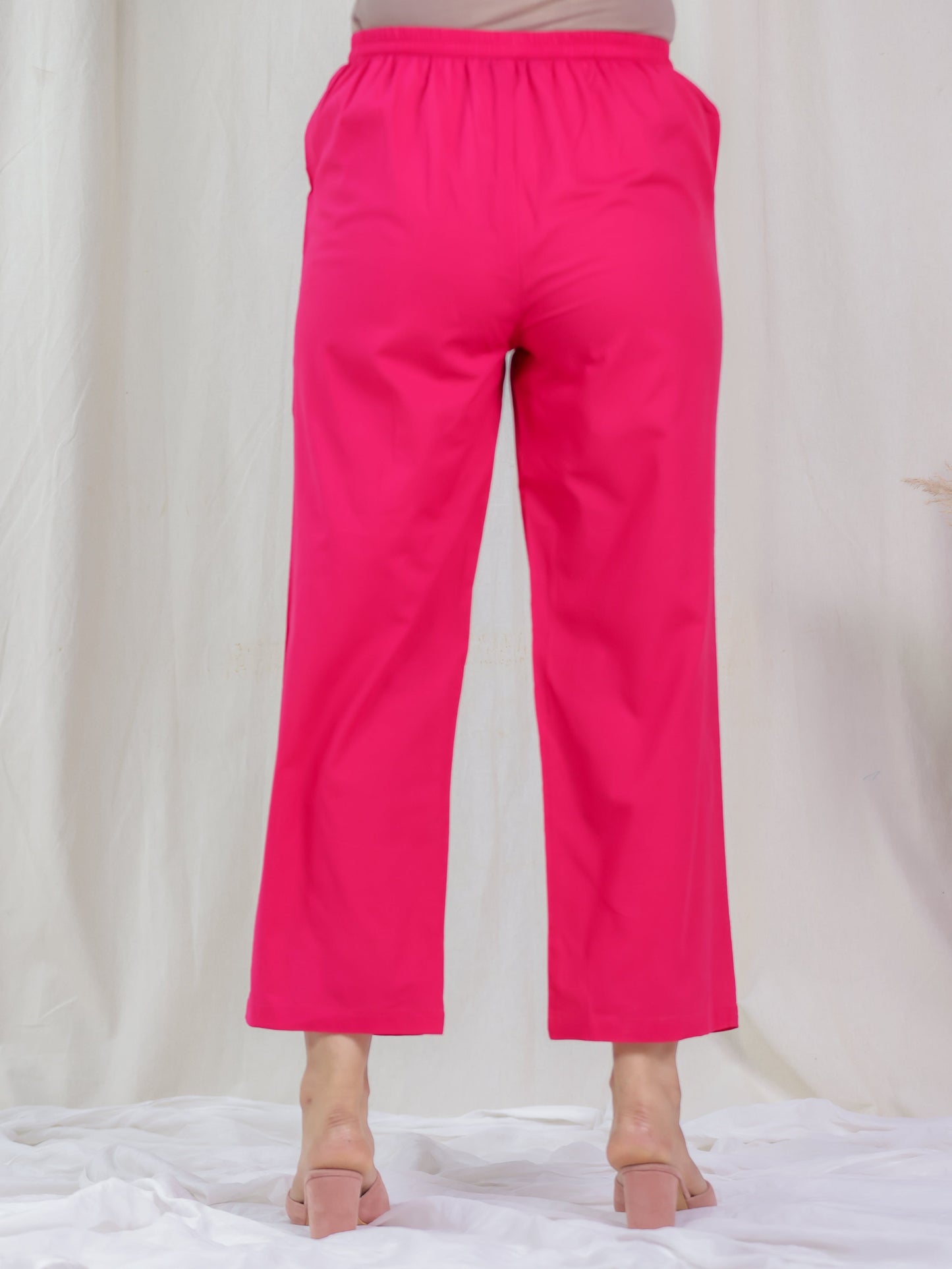 Embroidered Soft Cotton Floral Angrakha Pink Kurta
