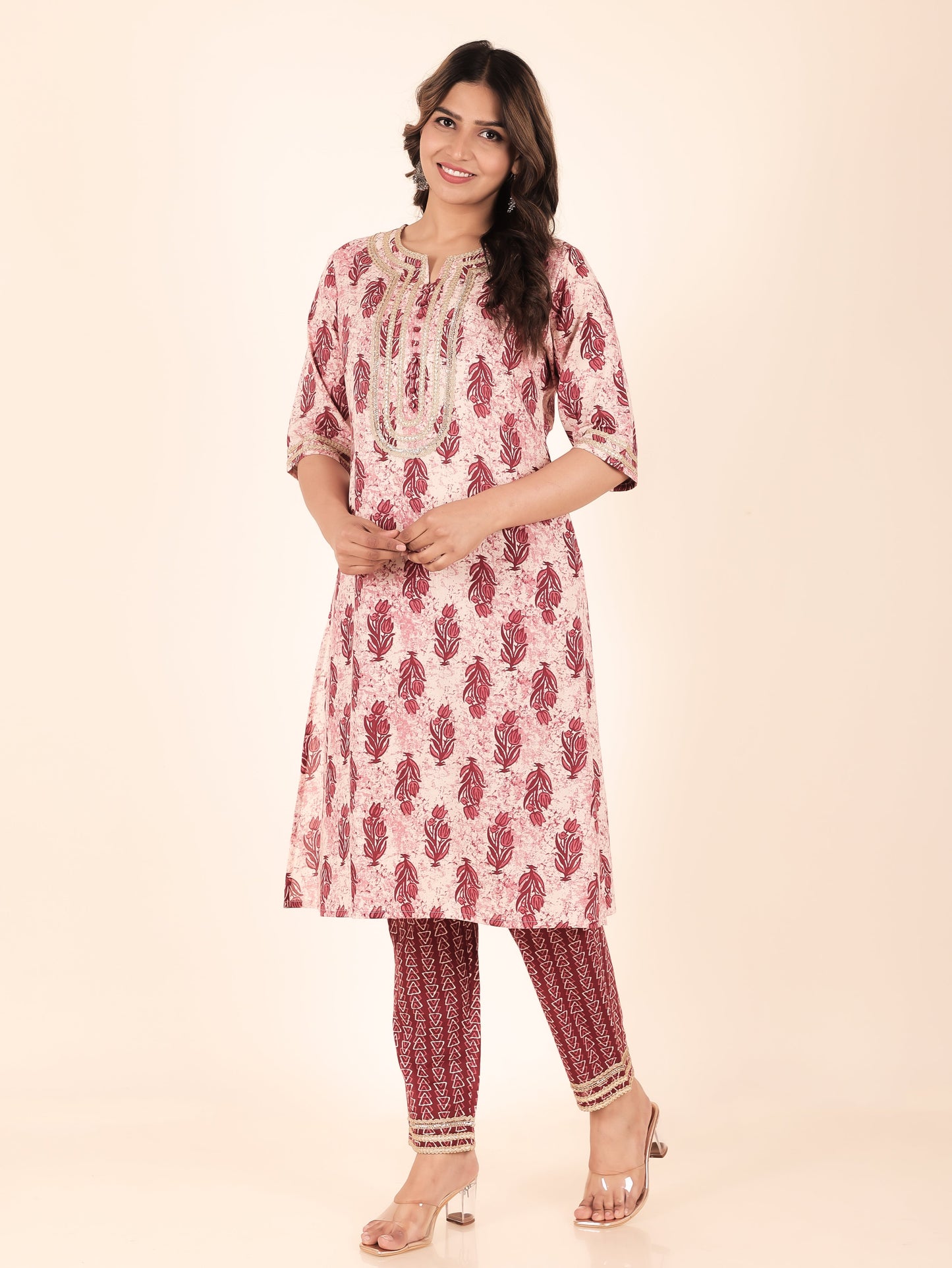 Soft Cotton Floral Kurta