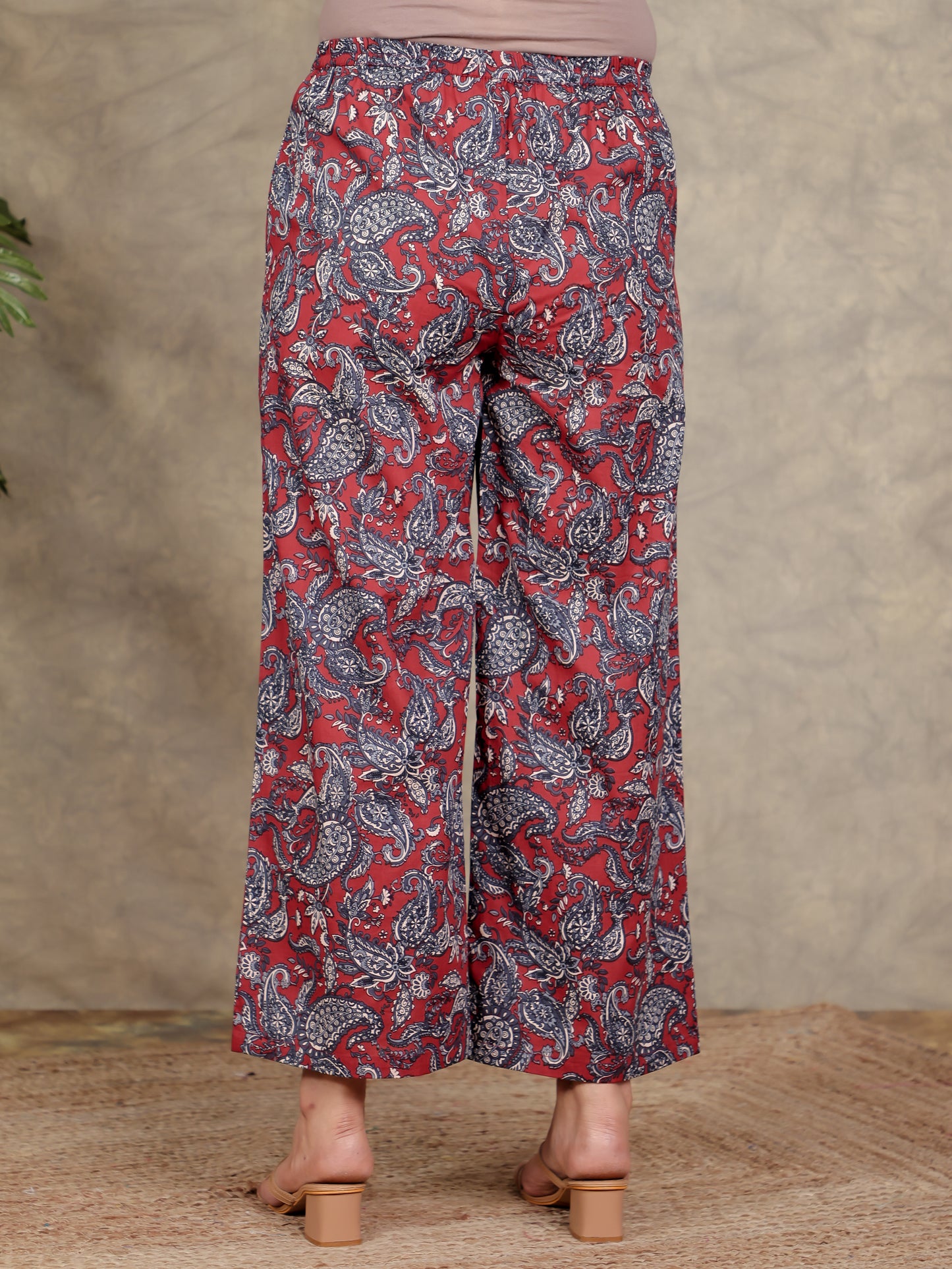 Soft Cotton Paisley Anarkali Red Kurta