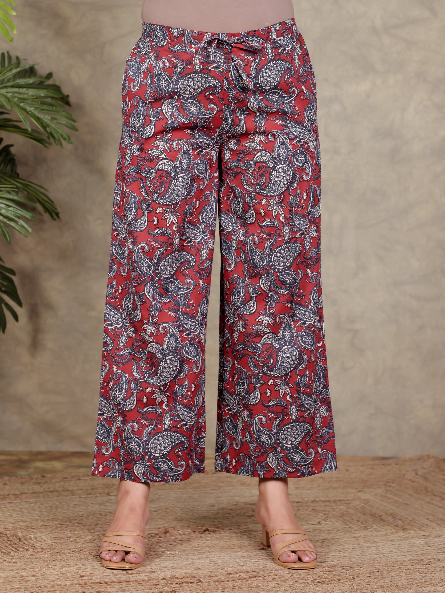Soft Cotton Paisley Anarkali Red Kurta