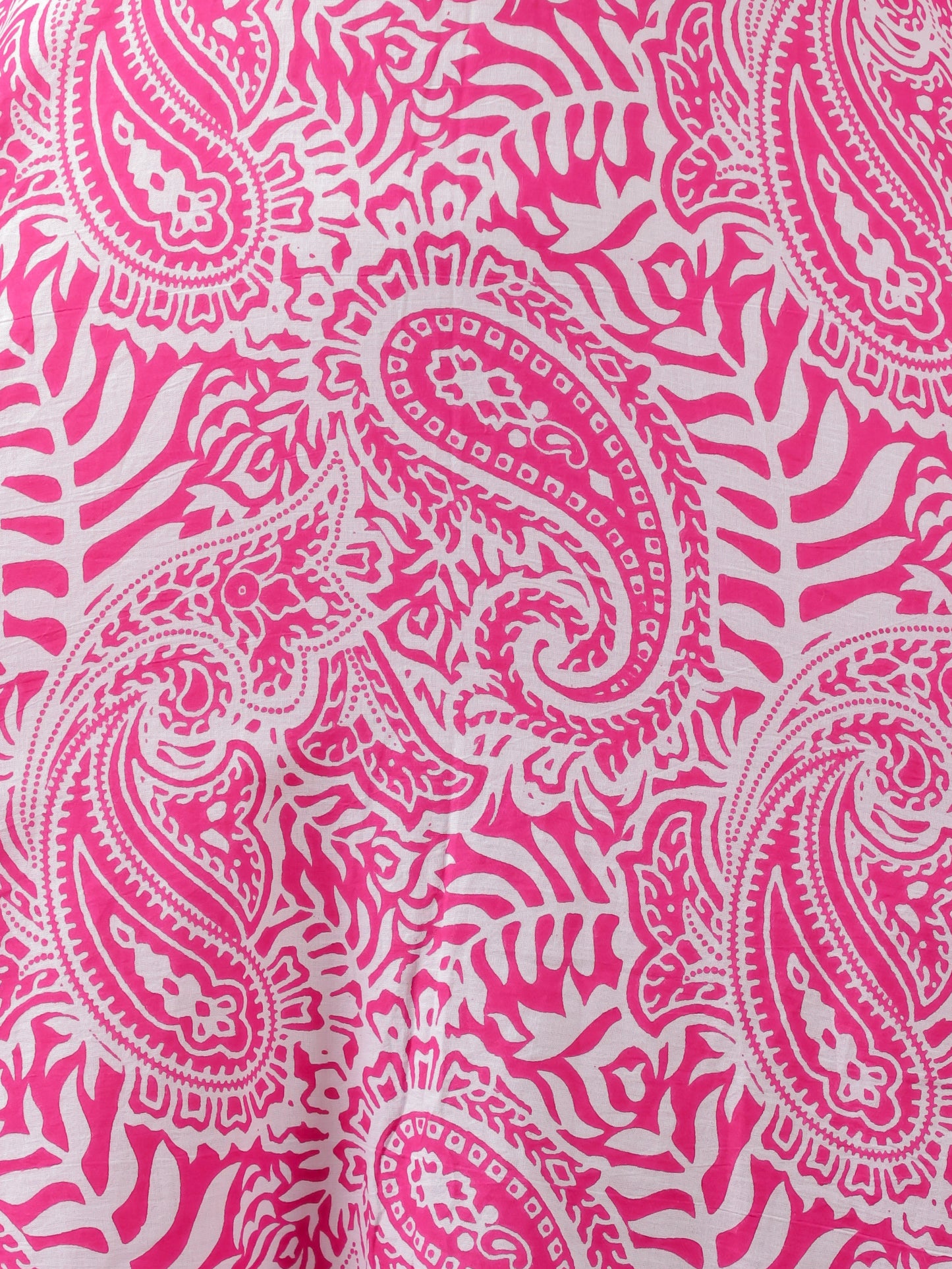 Soft Cotton Paisley Flared Pink Dress