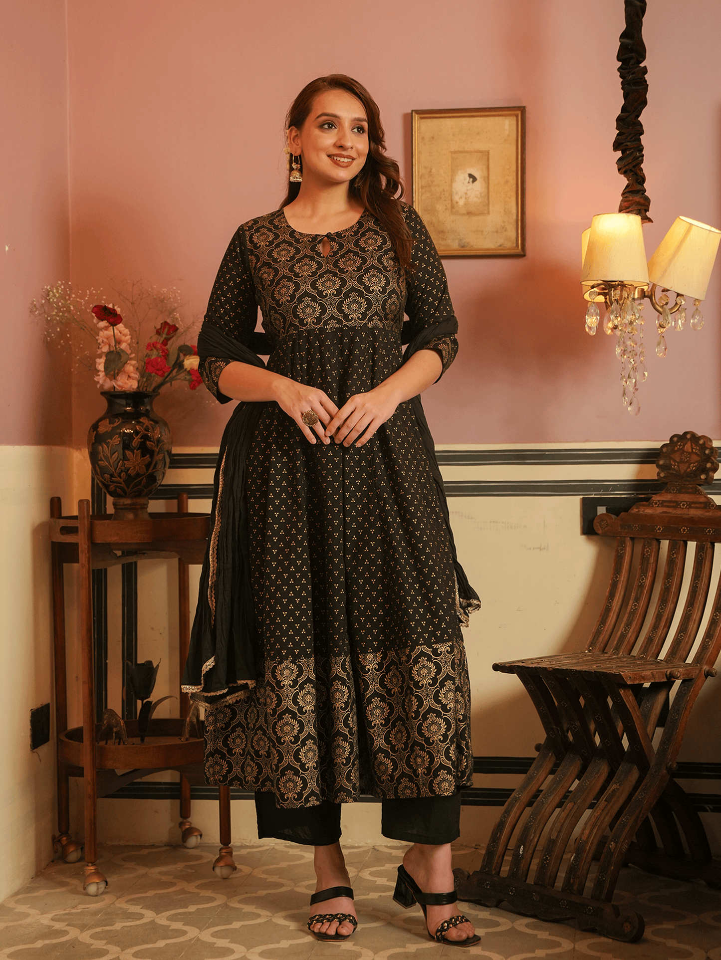 Cotton Voile Solid Black Dupatta