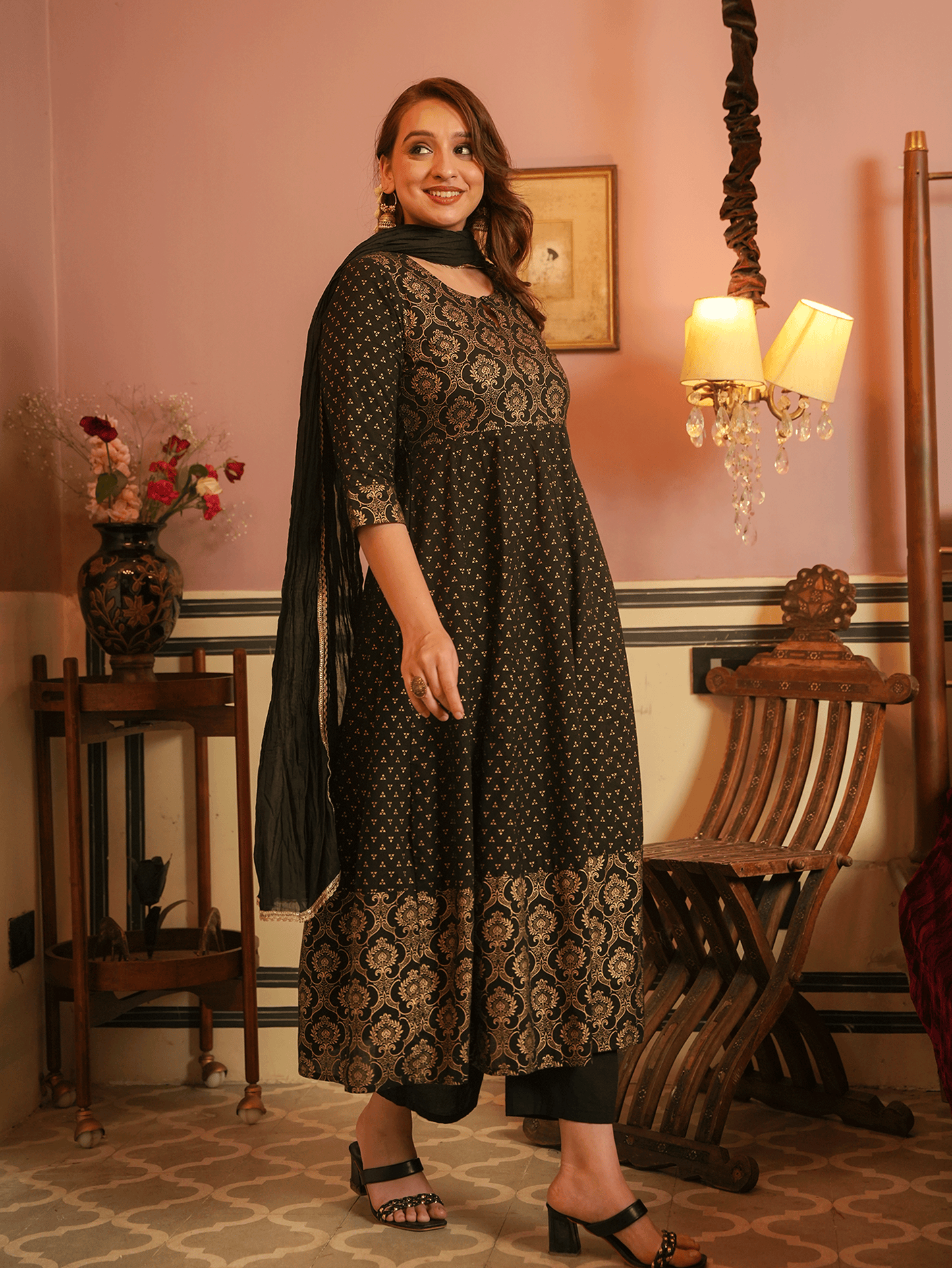 Cotton Voile Solid Black Dupatta