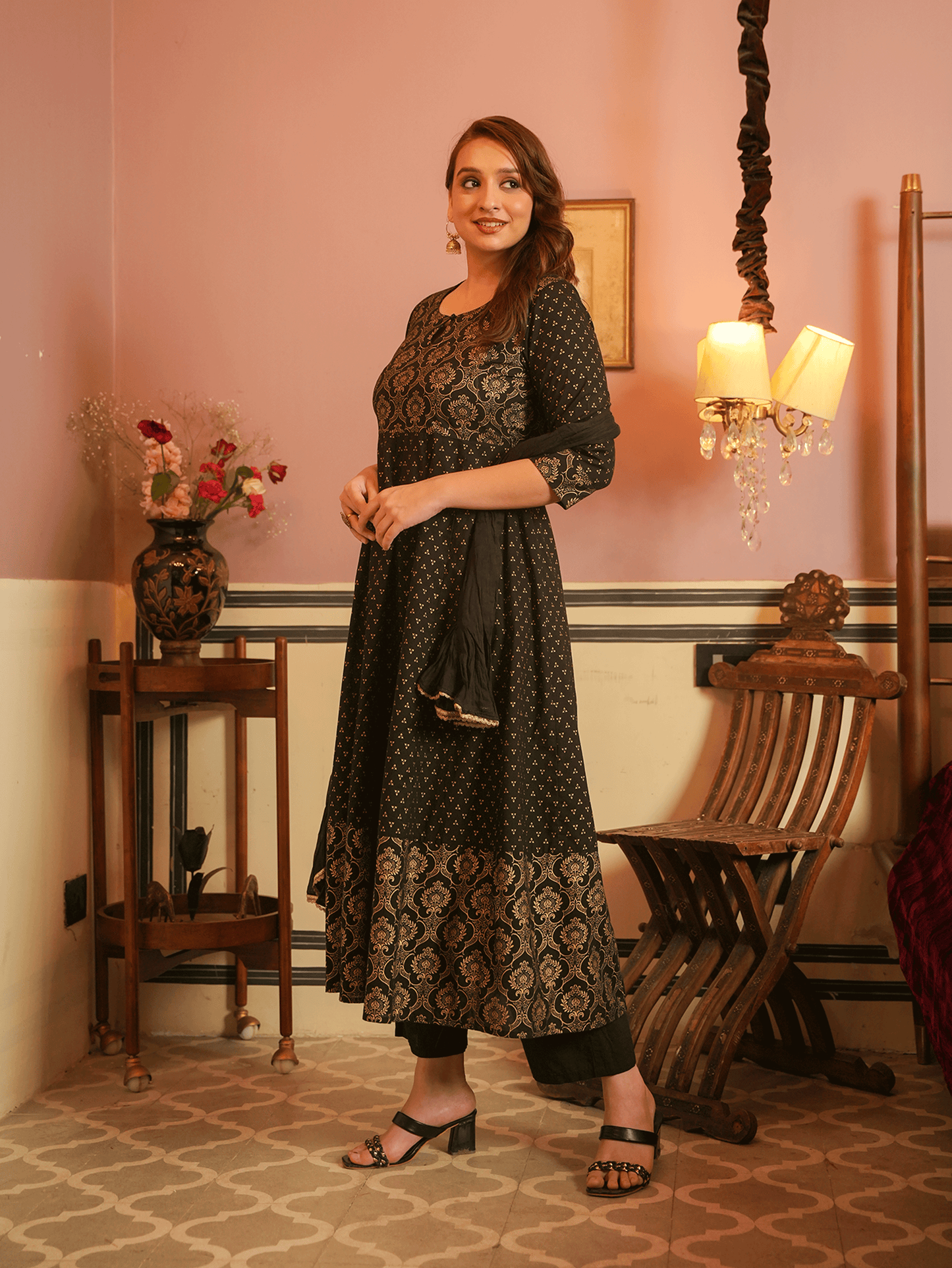 Cotton Voile Solid Black Dupatta