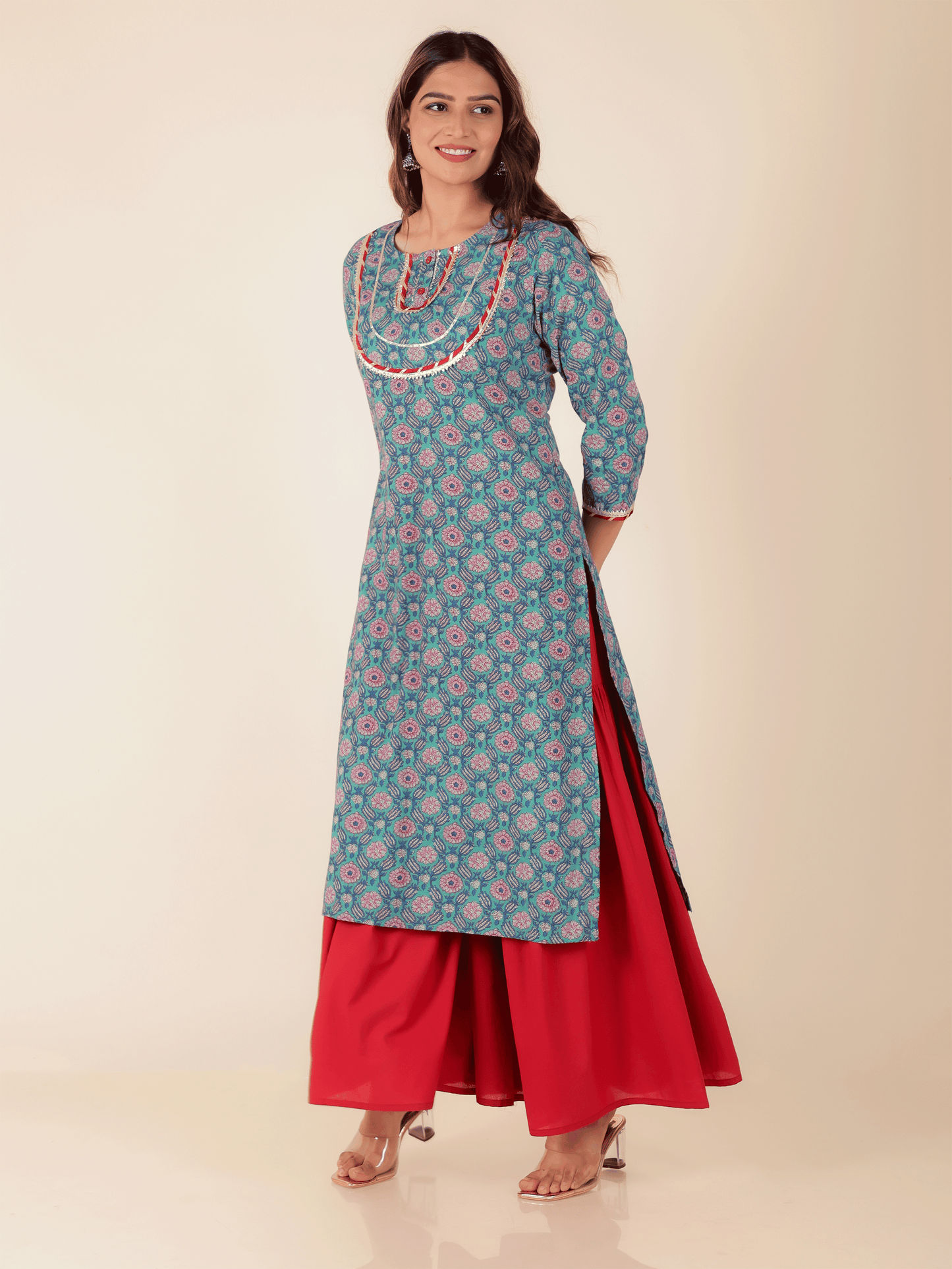 Soft Cotton Floral Kurta