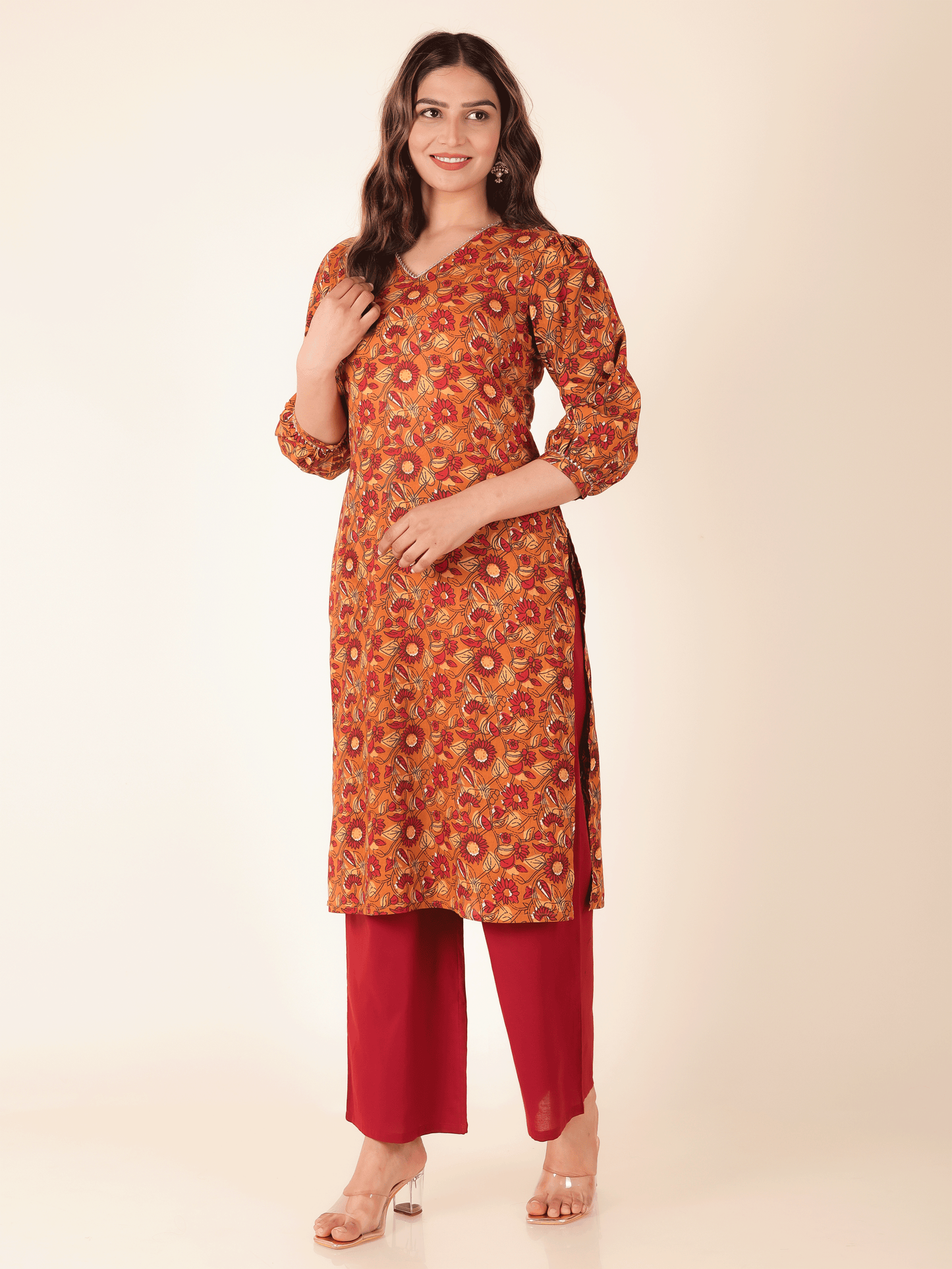 Soft Cotton Floral Kurta