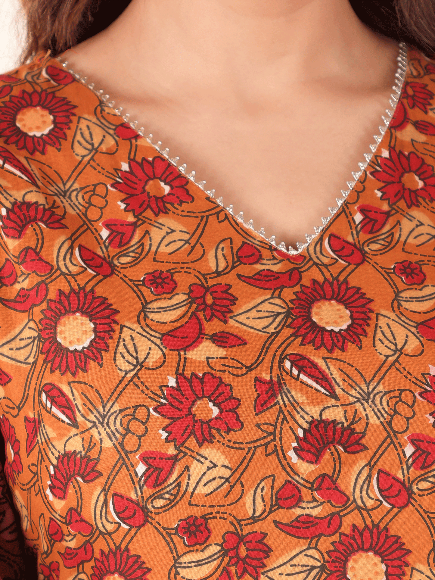 Soft Cotton Floral Kurta