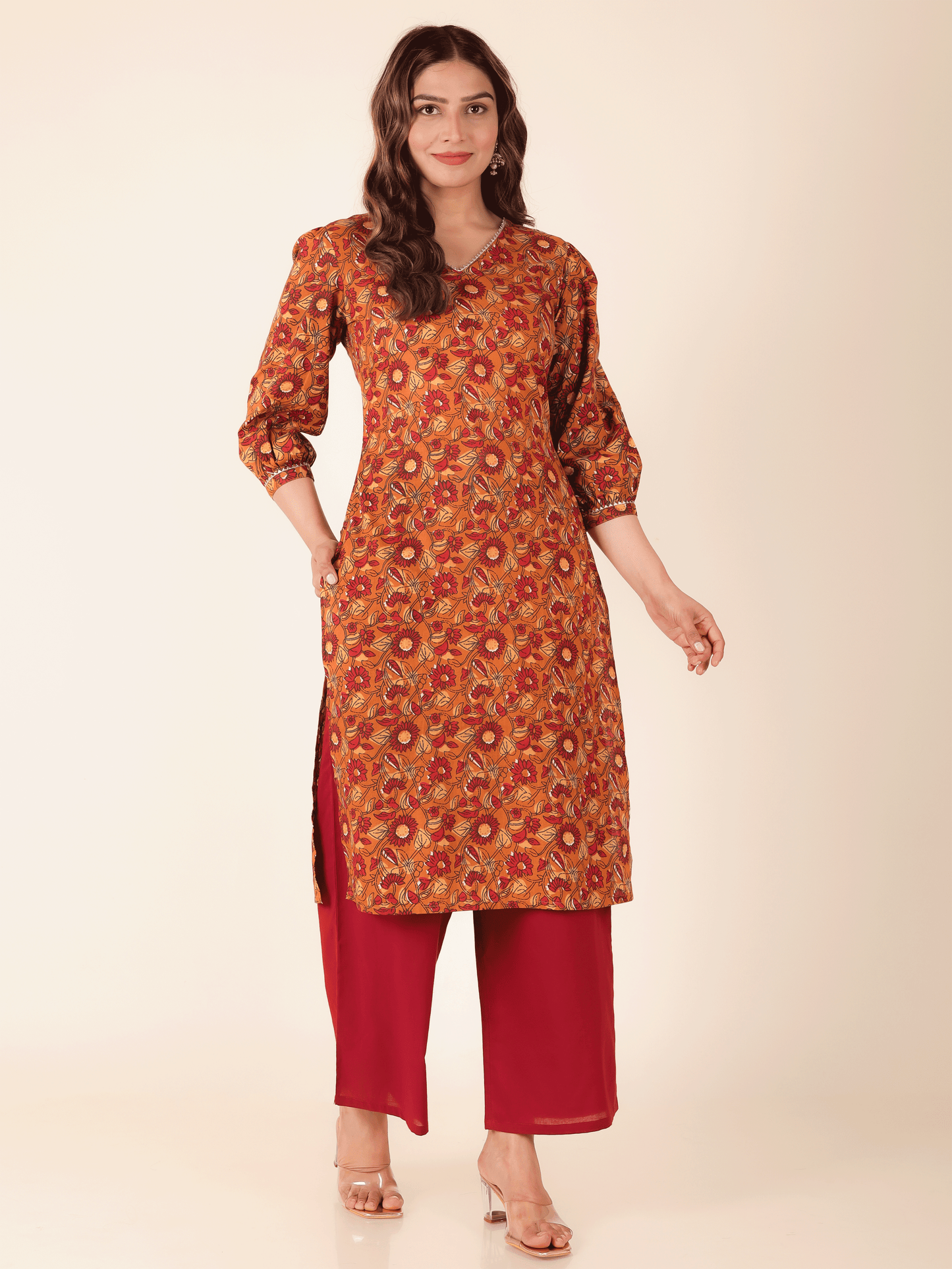 Soft Cotton Floral Kurta