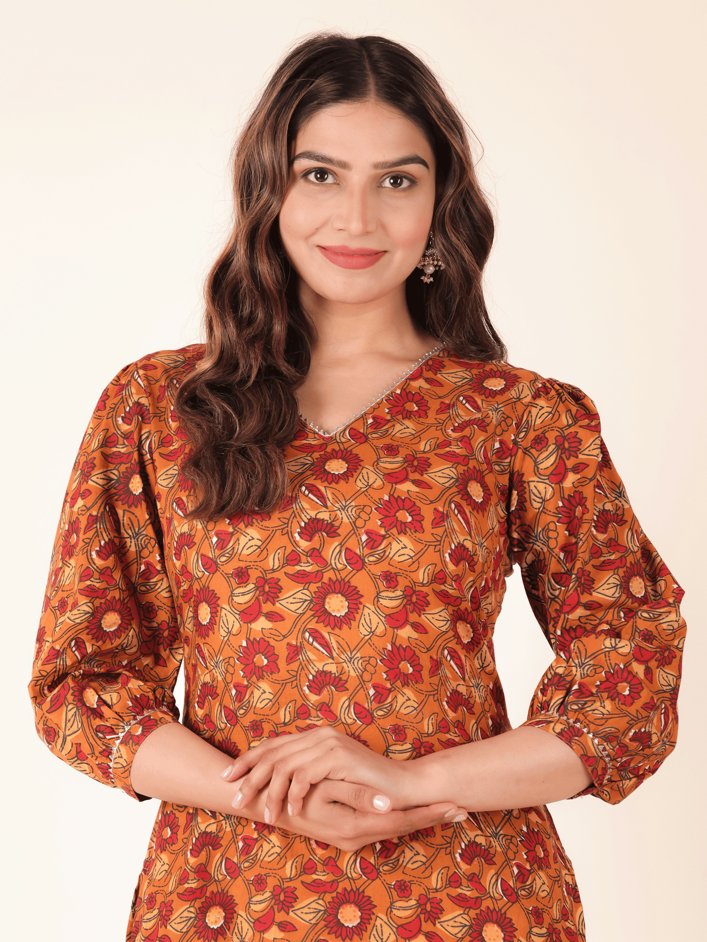 Soft Cotton Floral Kurta