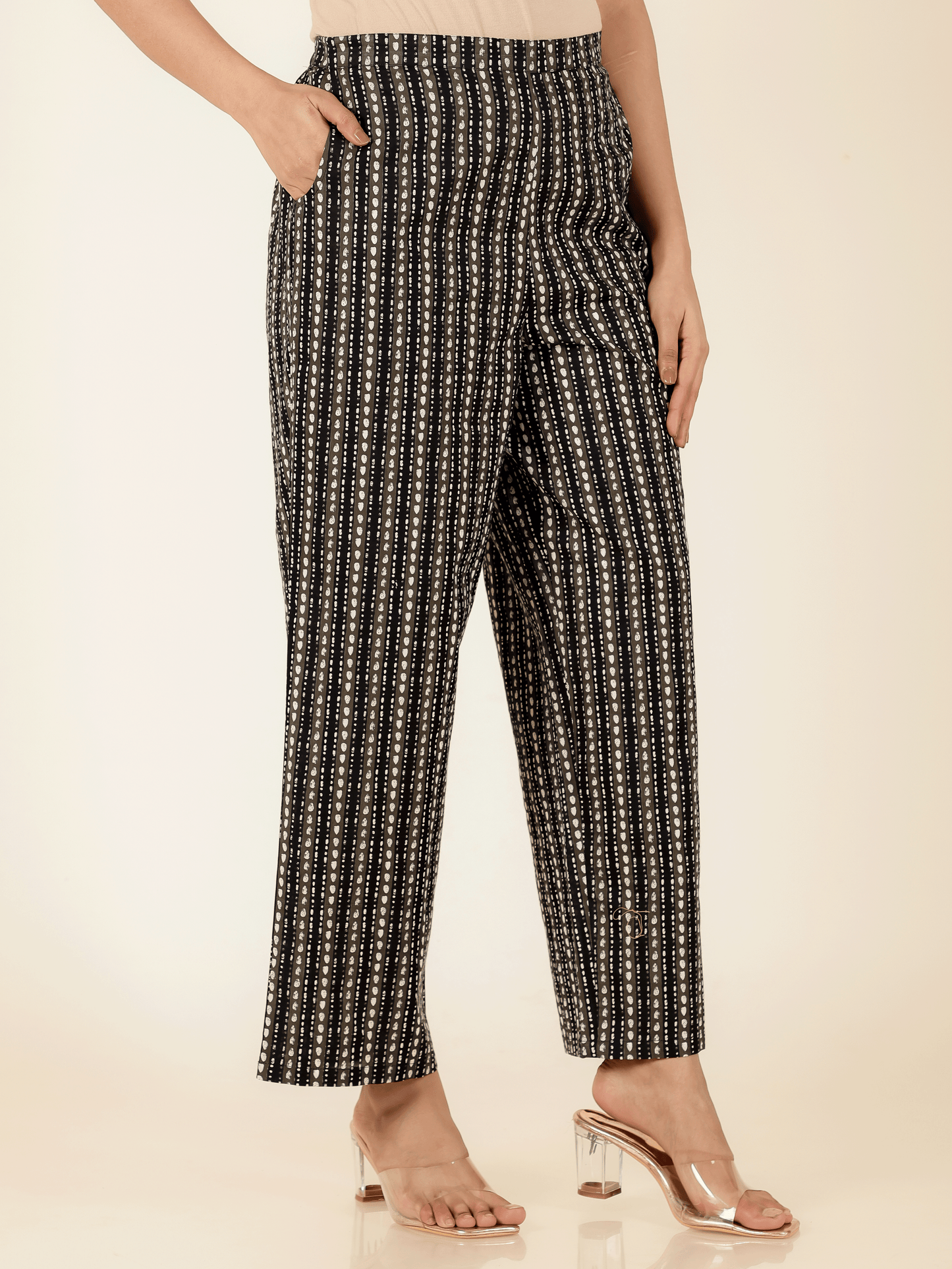 Soft Cotton Striped Pant