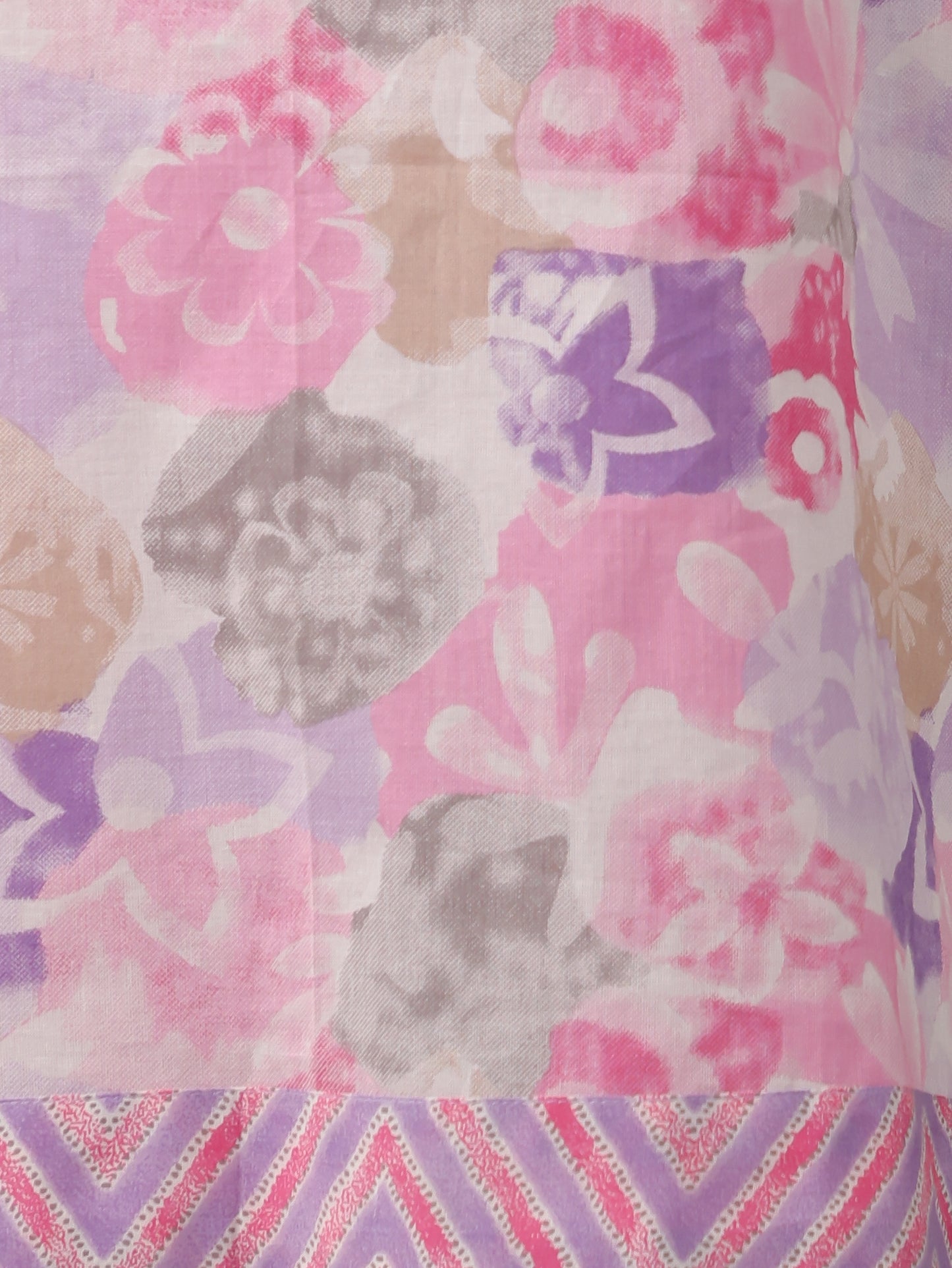 Soft Cotton Floral Straight Pink Kurta