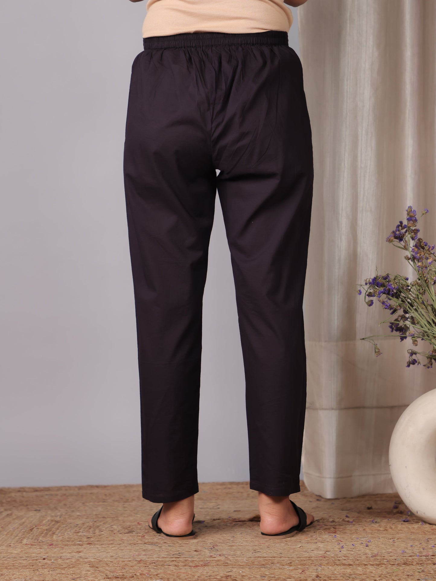 Soft Cotton Geometric High Low Grey Kurta