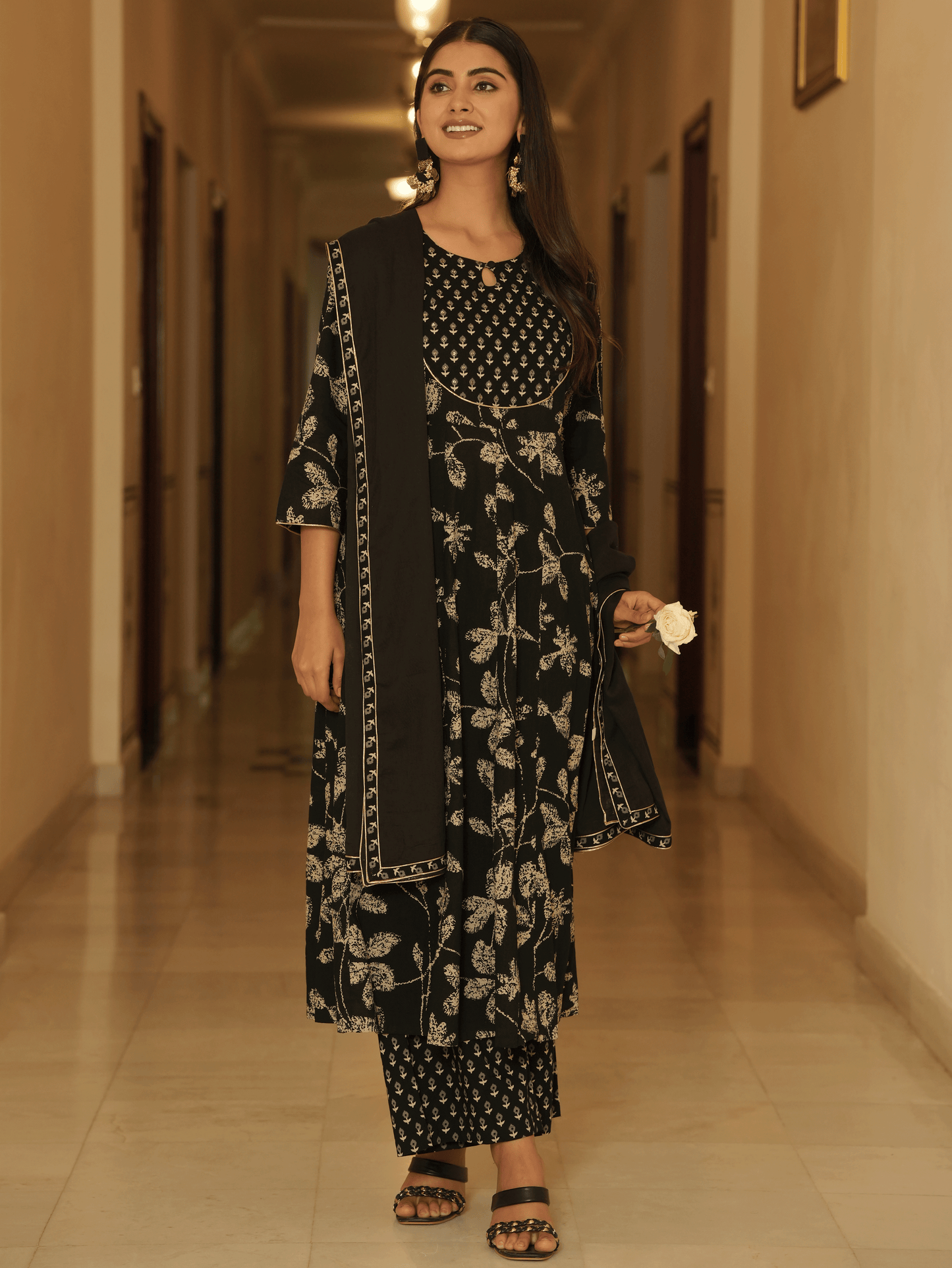Cotton Voile Solid Black Dupatta