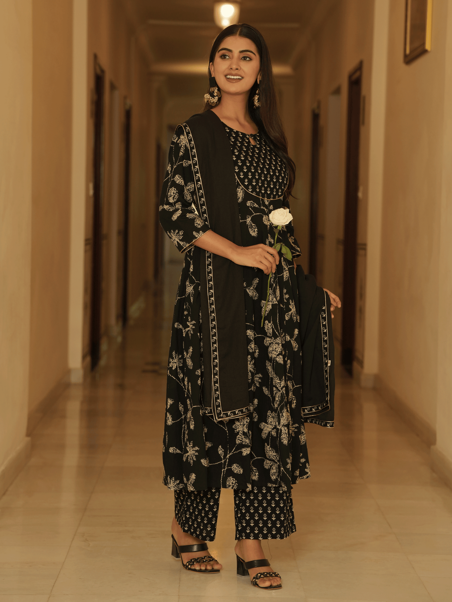 Cotton Voile Solid Black Dupatta