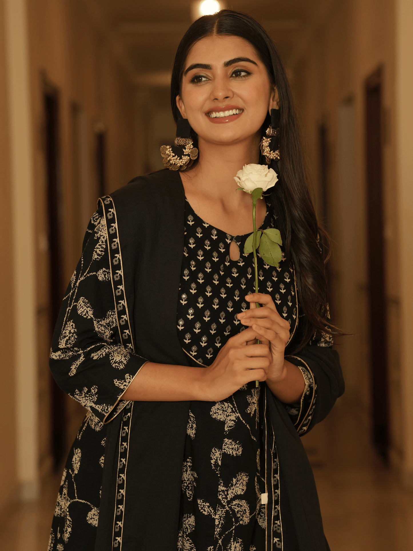 Cotton Voile Solid Black Dupatta