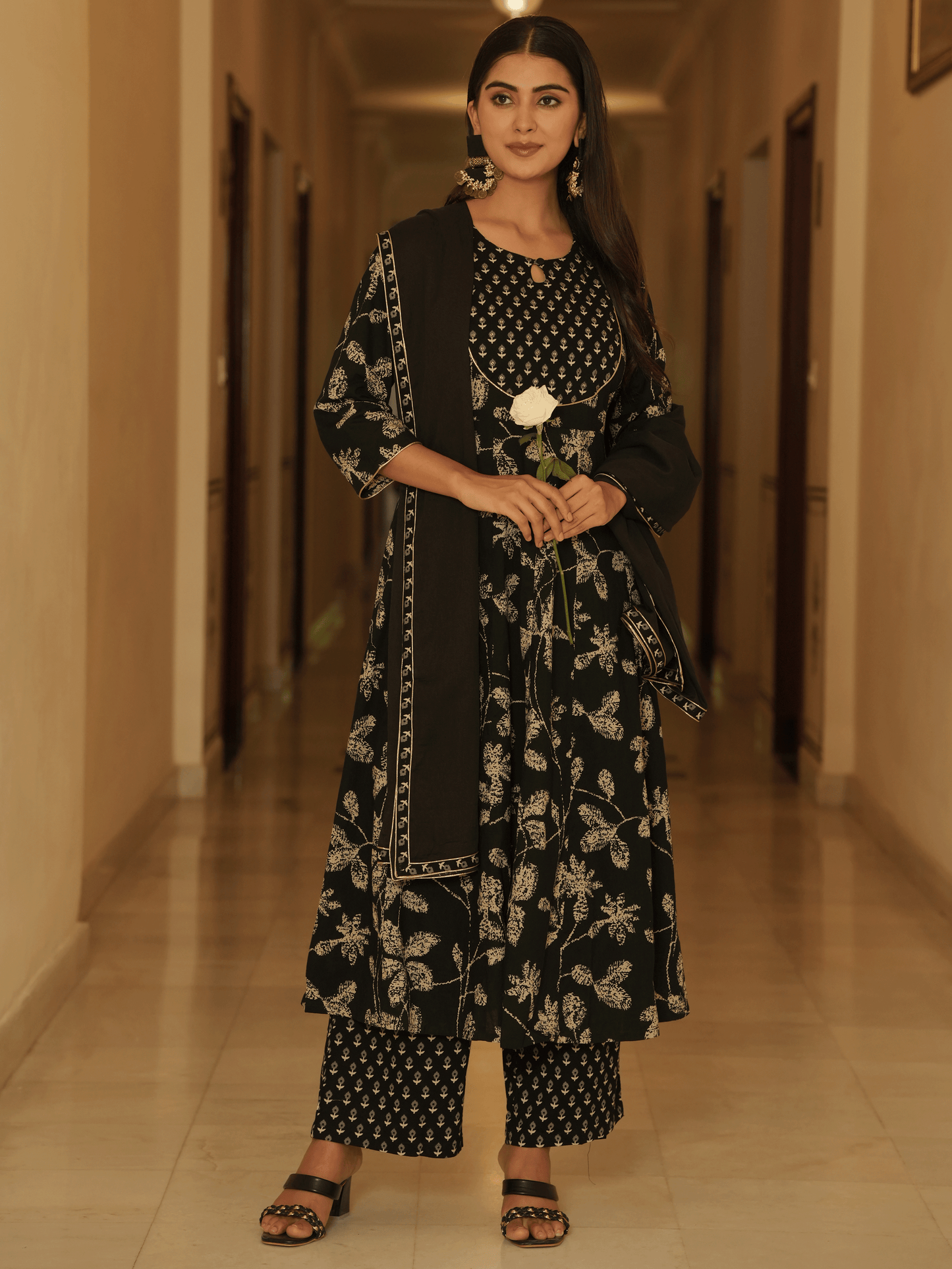 Cotton Voile Solid Black Dupatta
