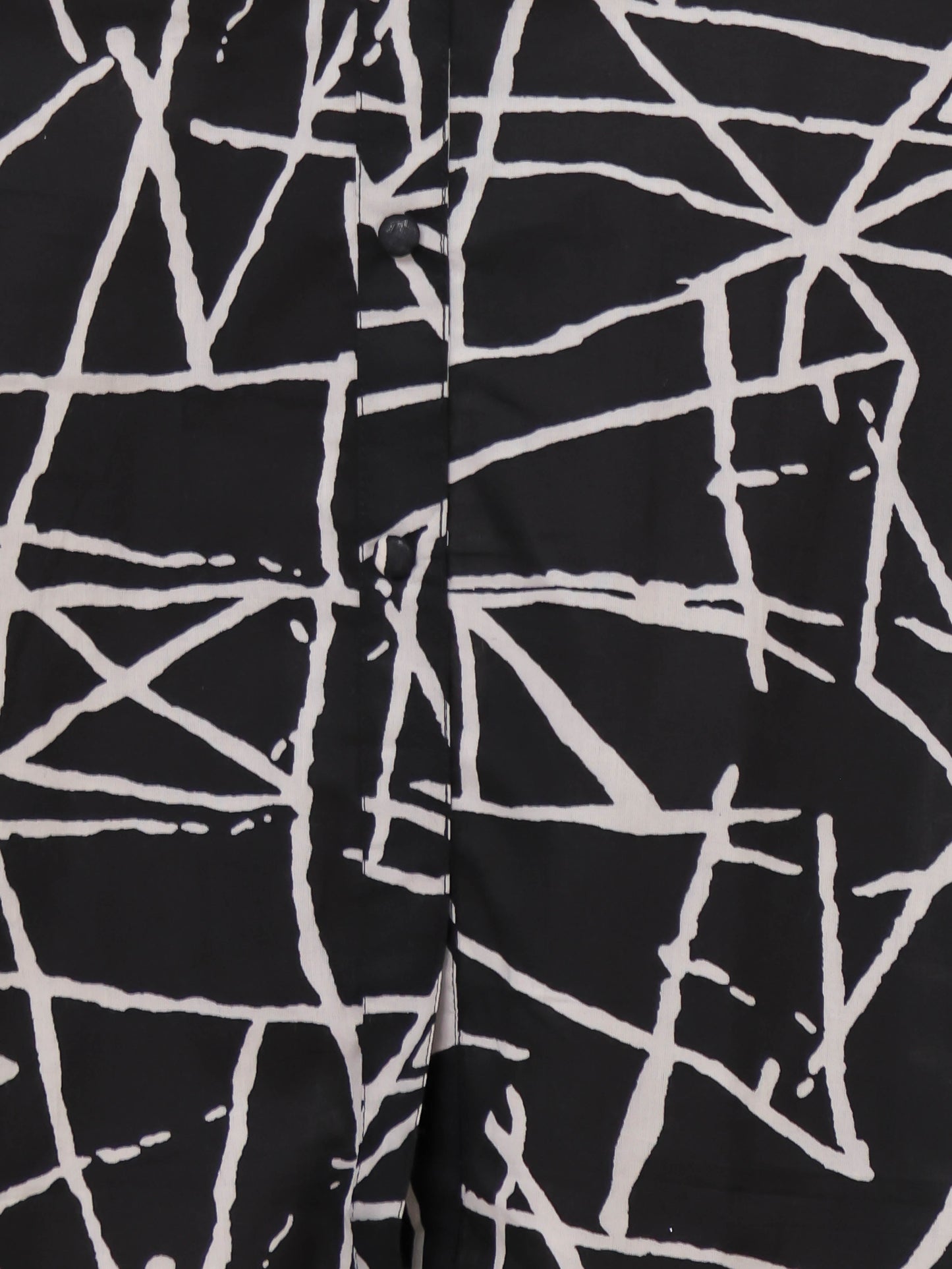 Soft Cotton Abstract A-line Black Dress