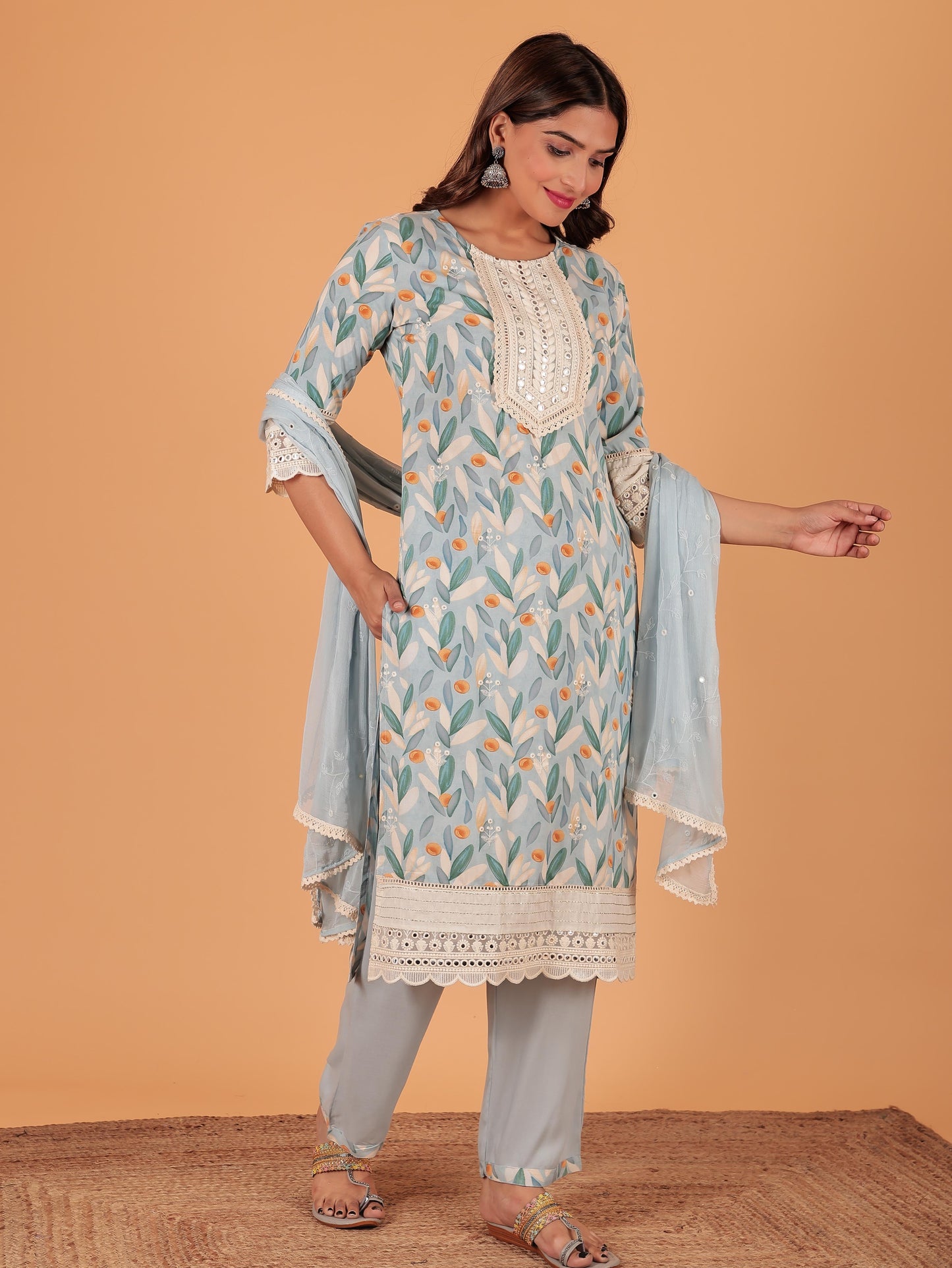 Rayon Floral Kurta