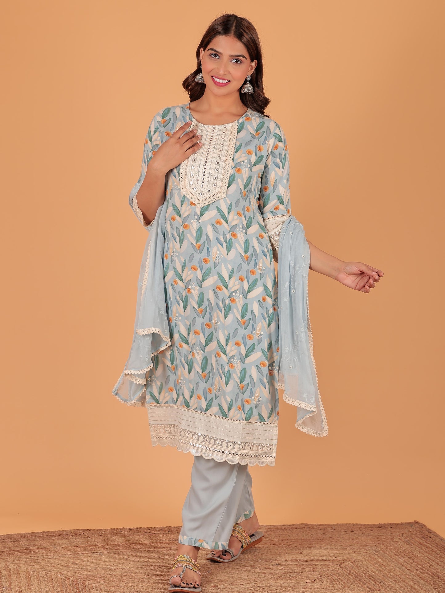 Rayon Floral Kurta