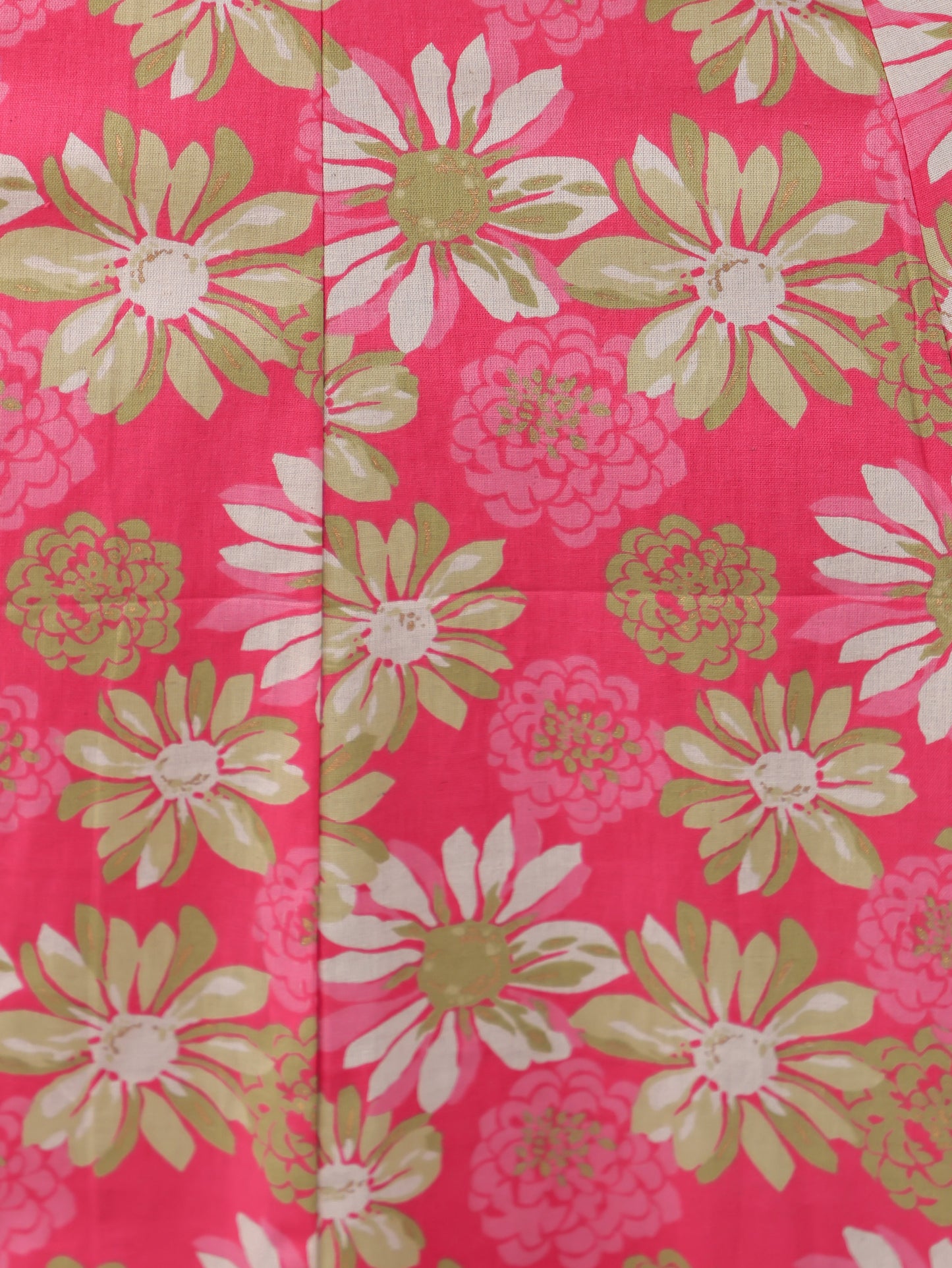 Soft Cotton Floral Flared Pink Dress