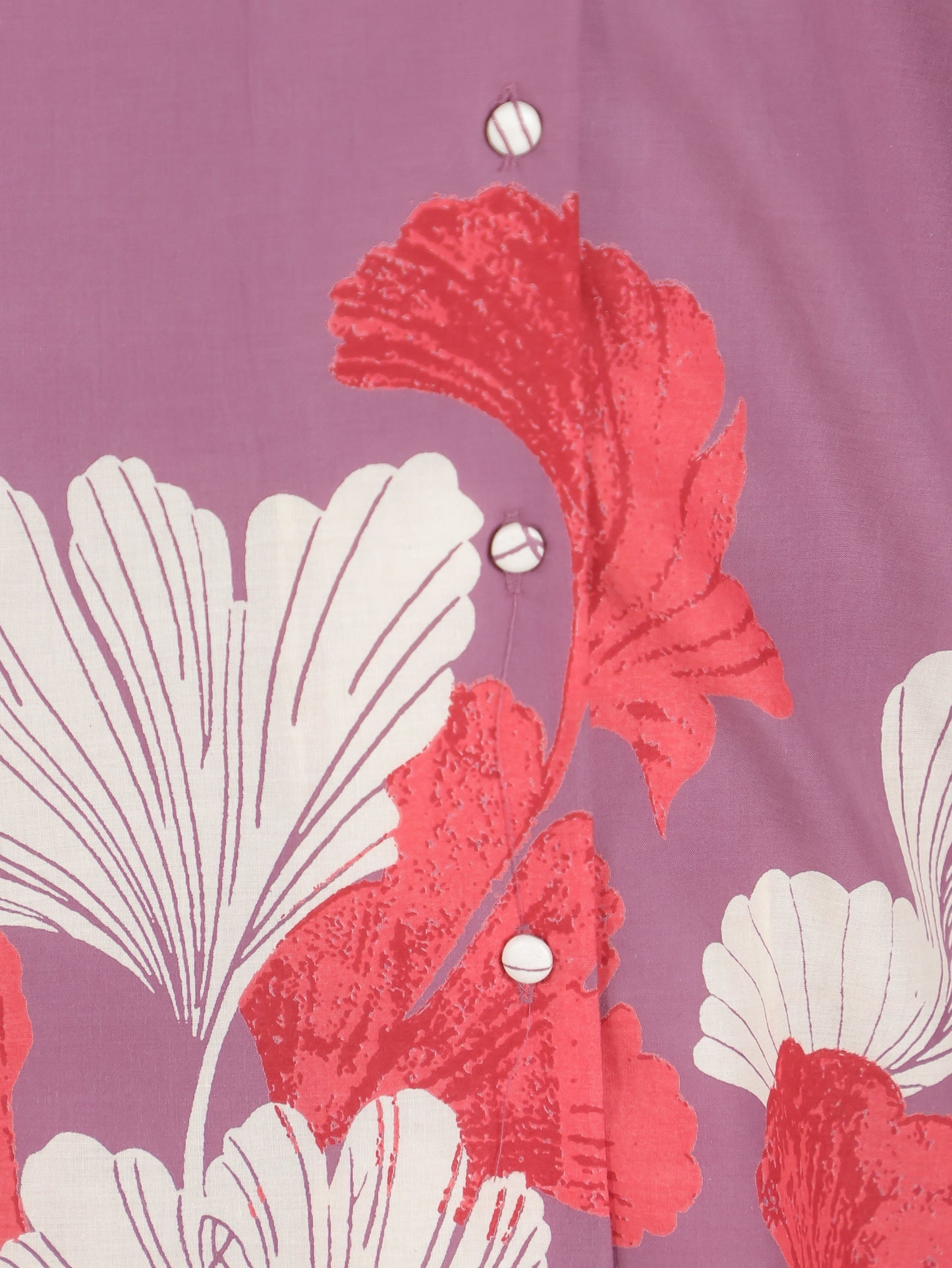 Soft Cotton Placement Print Kaftan Purple Co-Ord